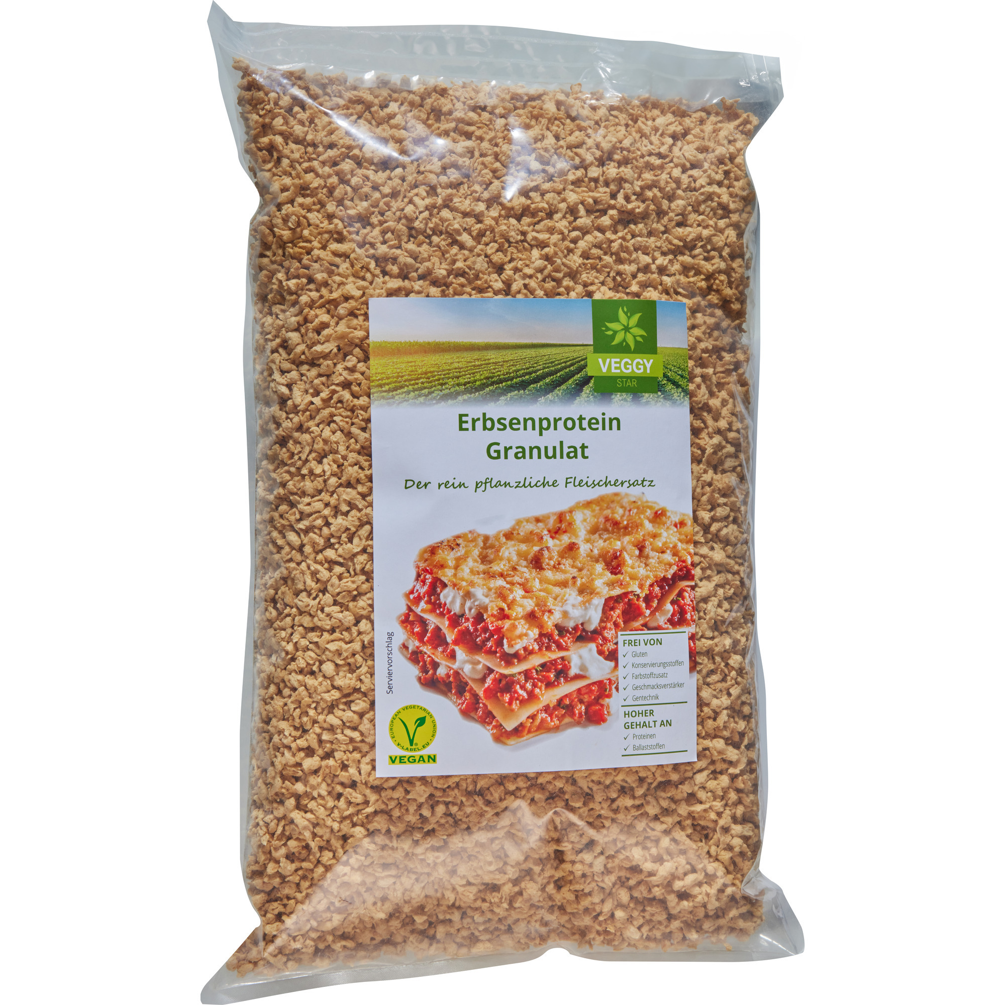 Veggy Star Erbsenprotein Granulat 1,5kg