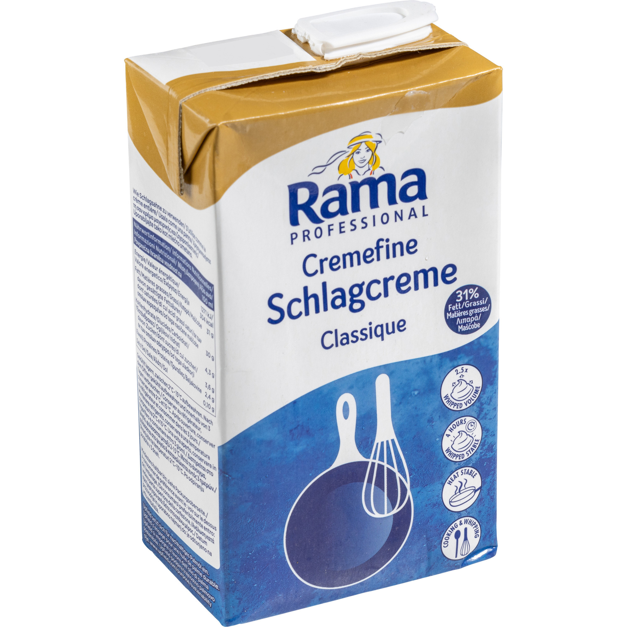 Rama Cremefine 1l, šľahanie 31% tuk