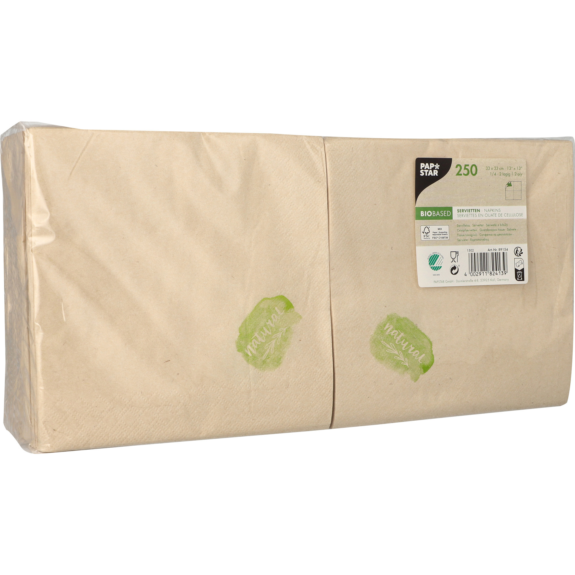 Pap St Serv. 2lg. 33/250er, natur ungebl