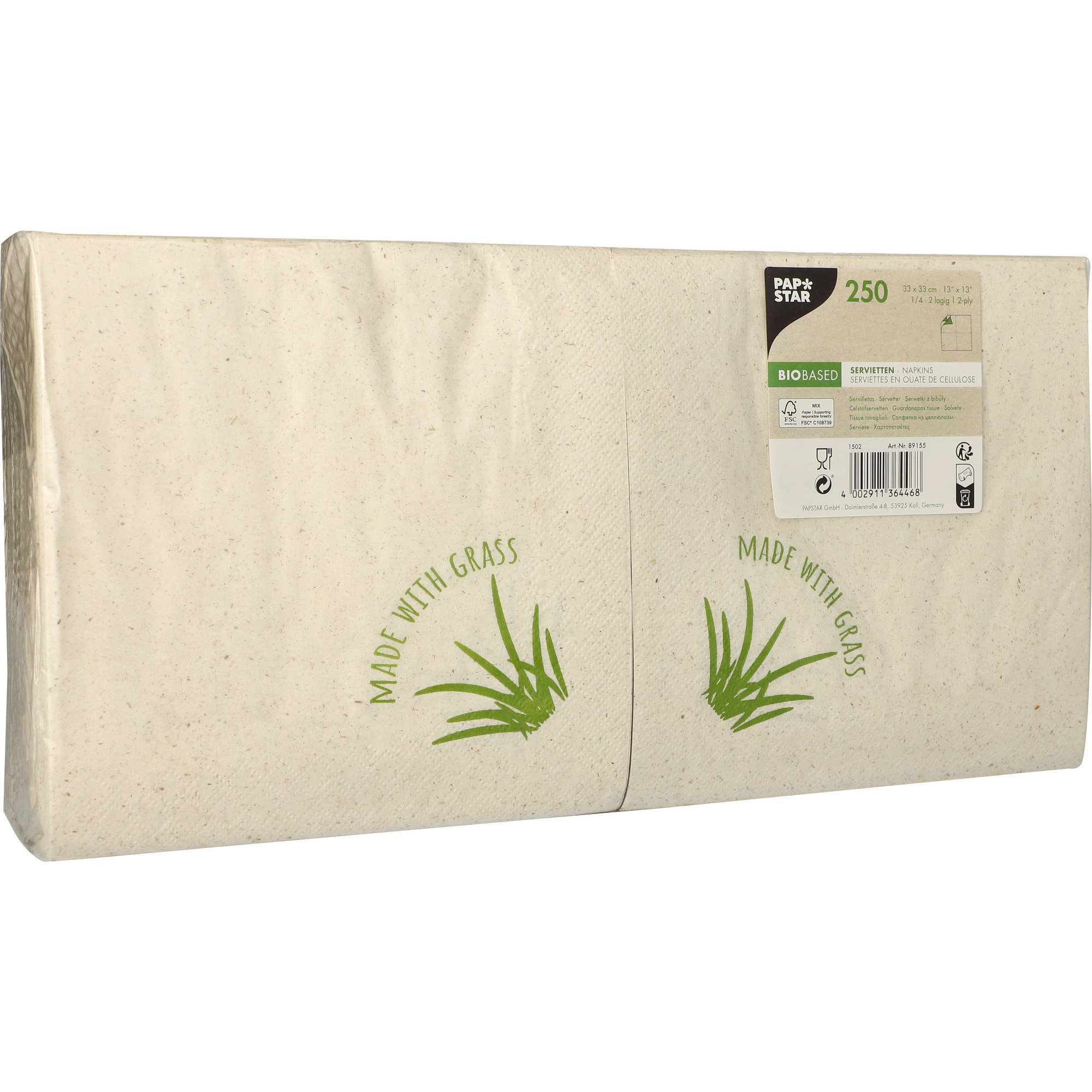 Pap St Serv. 2lg. 33/250er, Grasanteil