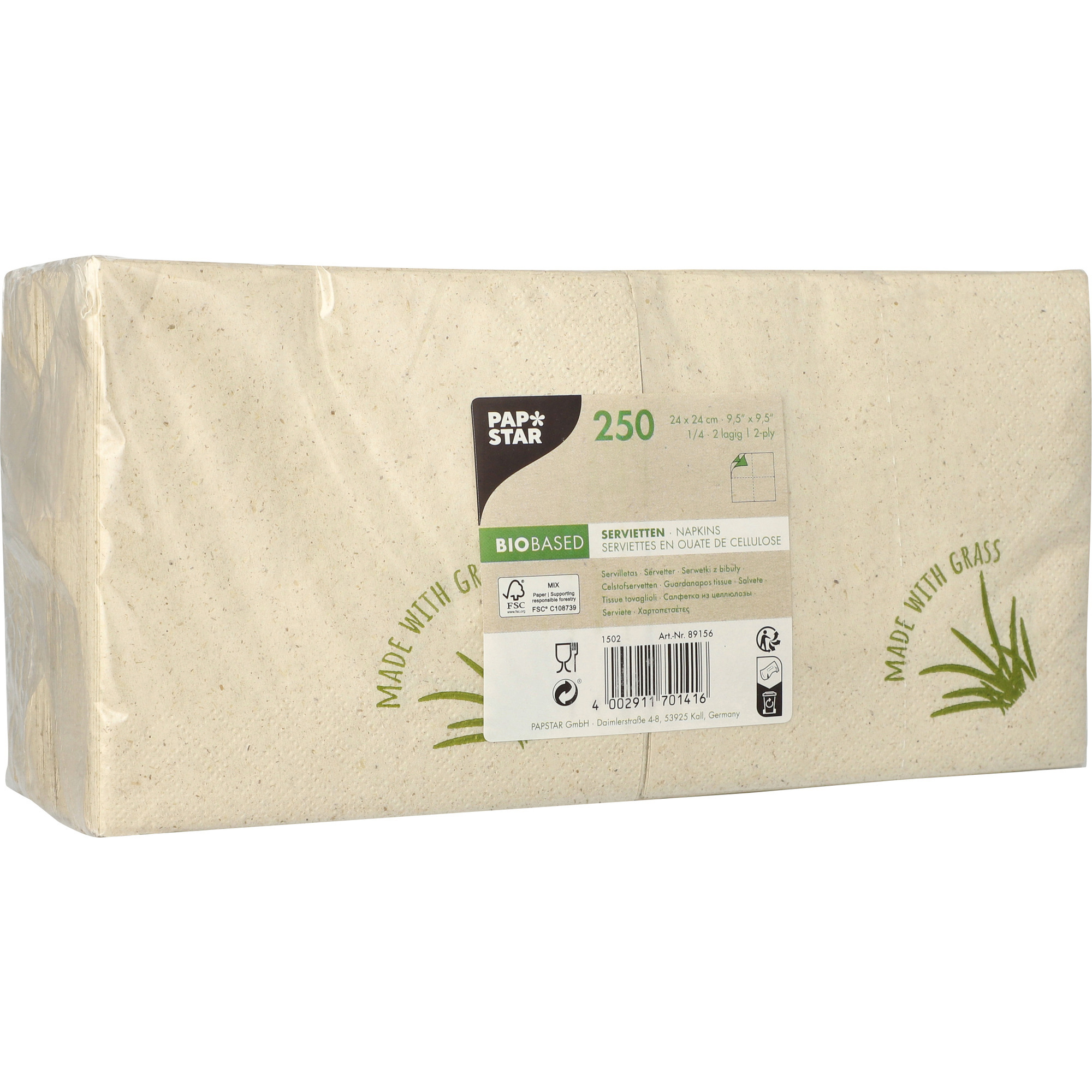Pap St Serv. 2lg.1/4F 24/250er, Gras