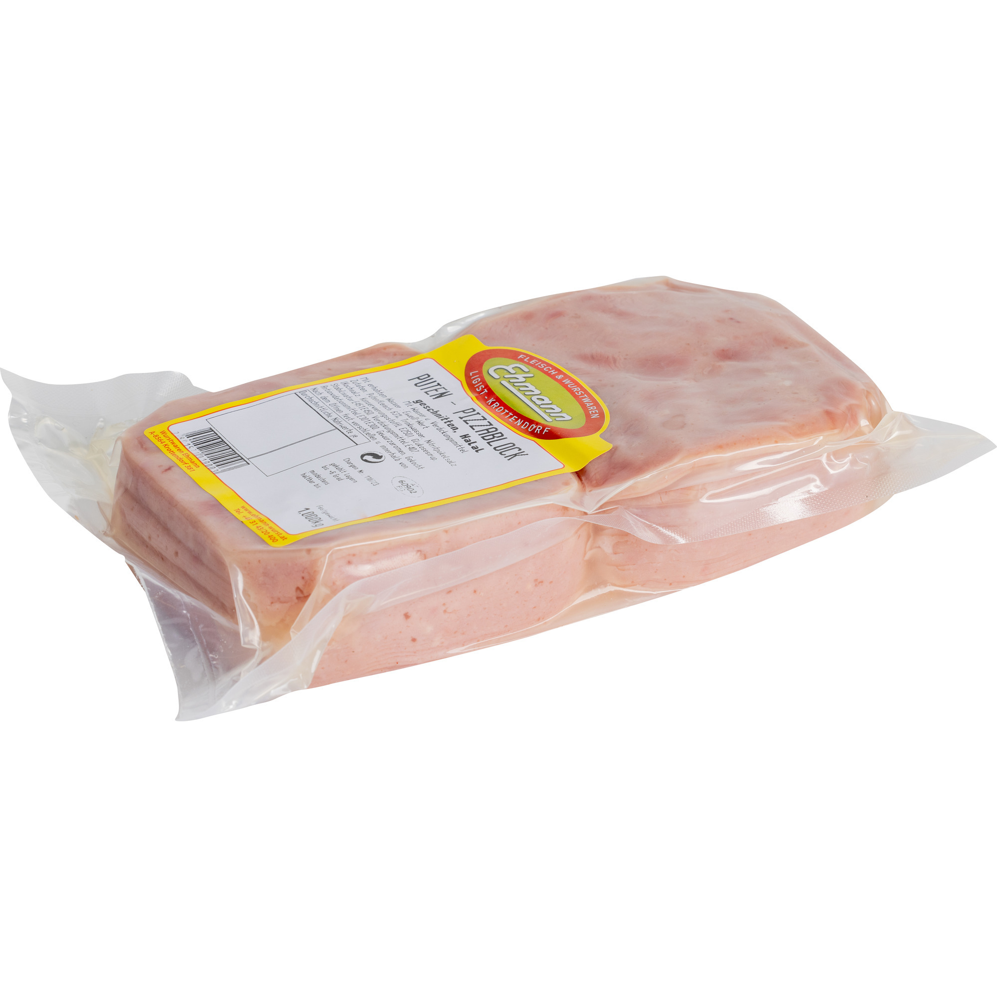 Ehmann Puten Pizzablock Halal gesch. 1kg