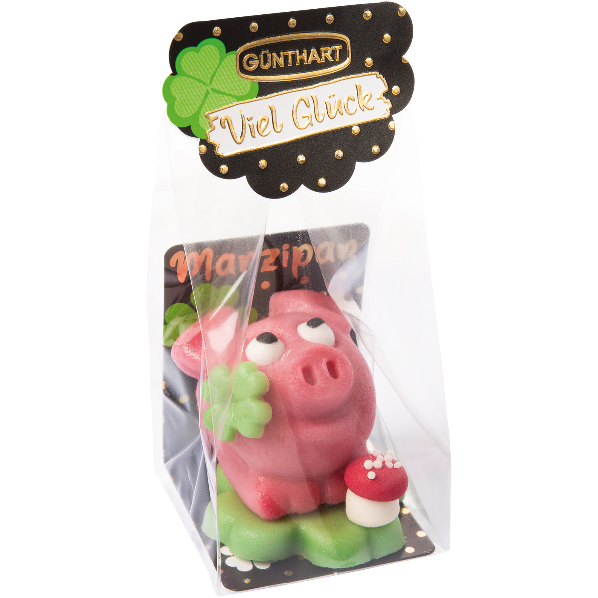 Günth. Marzipan Schweinchen auf Klee 40g