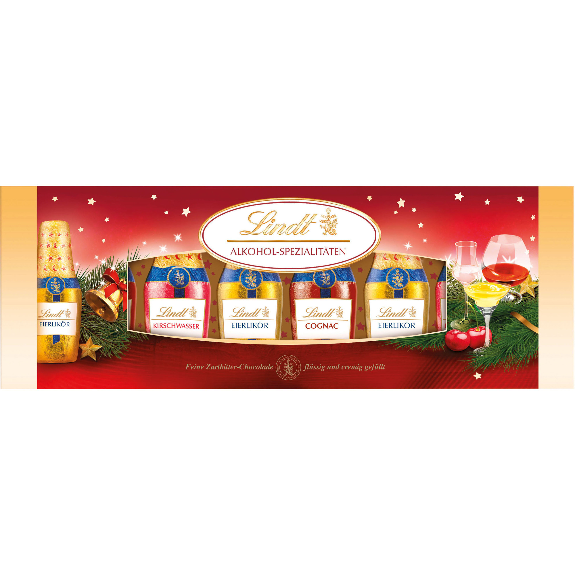 Lindt AlkoholFläschchen 131g, Auslese