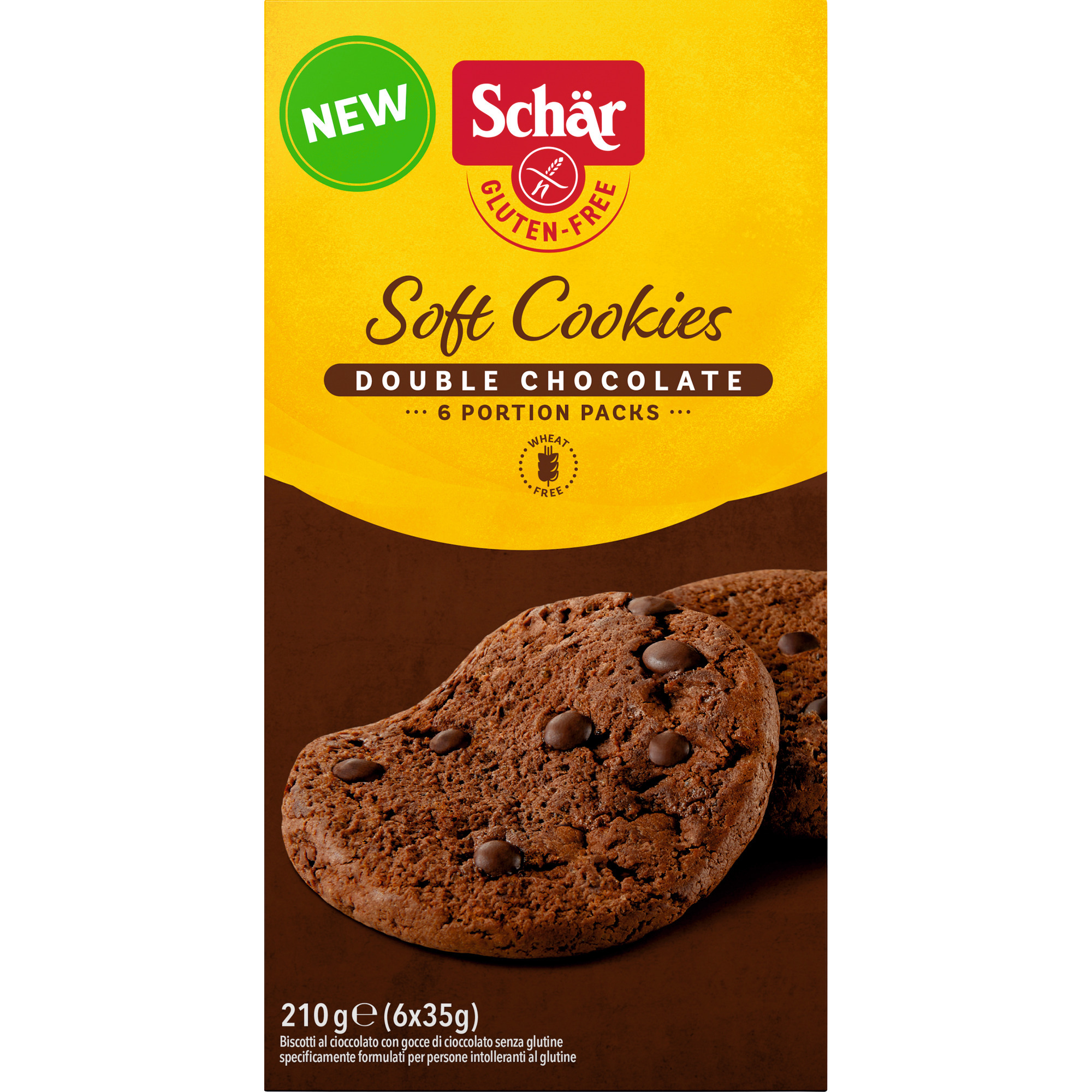 Dr. Schär Soft Cookies 210g, Double Choc