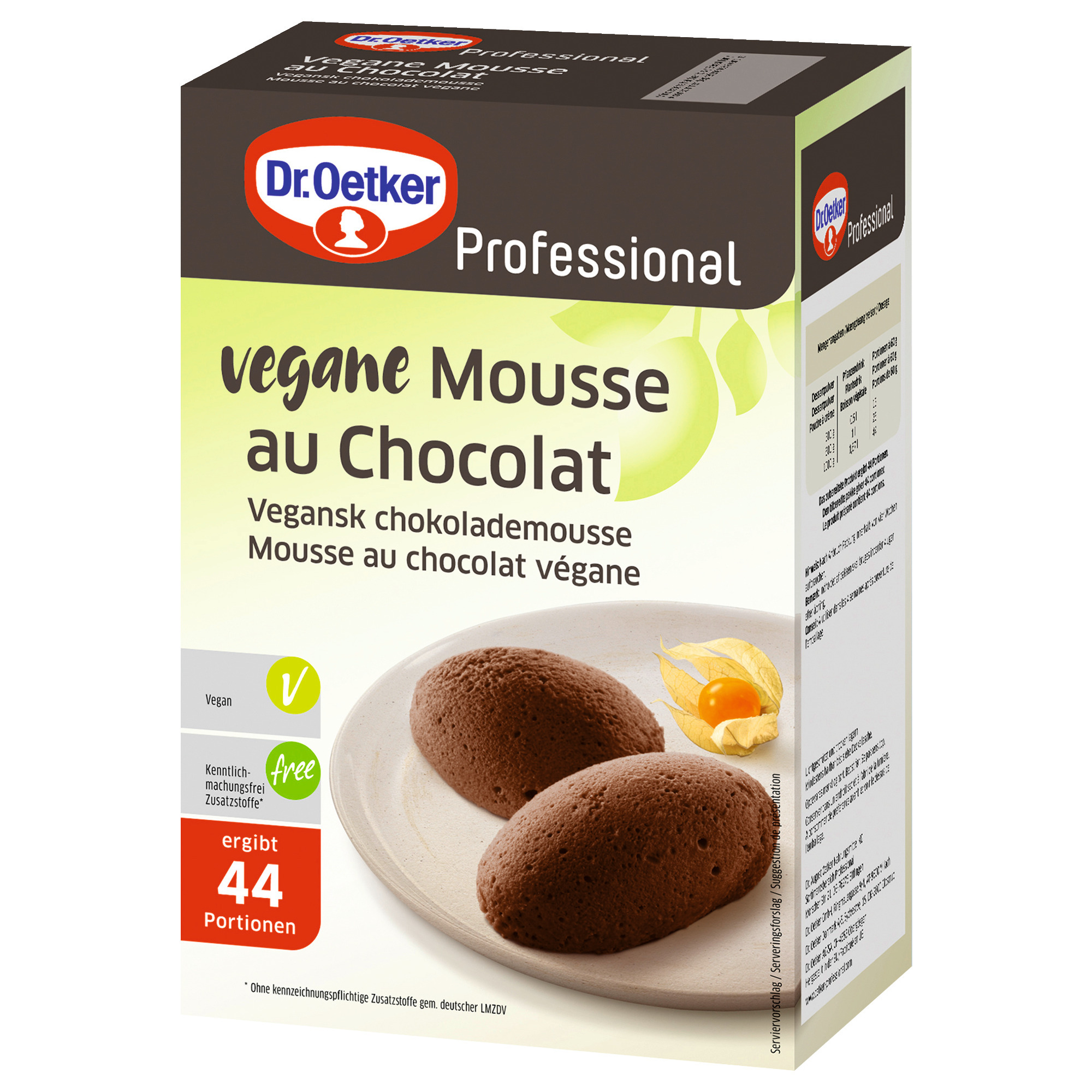 Oetker Mousse vegan 1kg, Chocolat