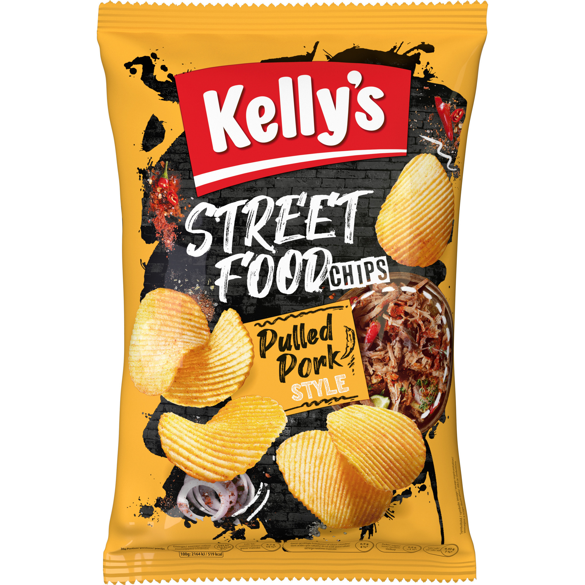 Kelly Chips Street Food 100g,Pulled Pork