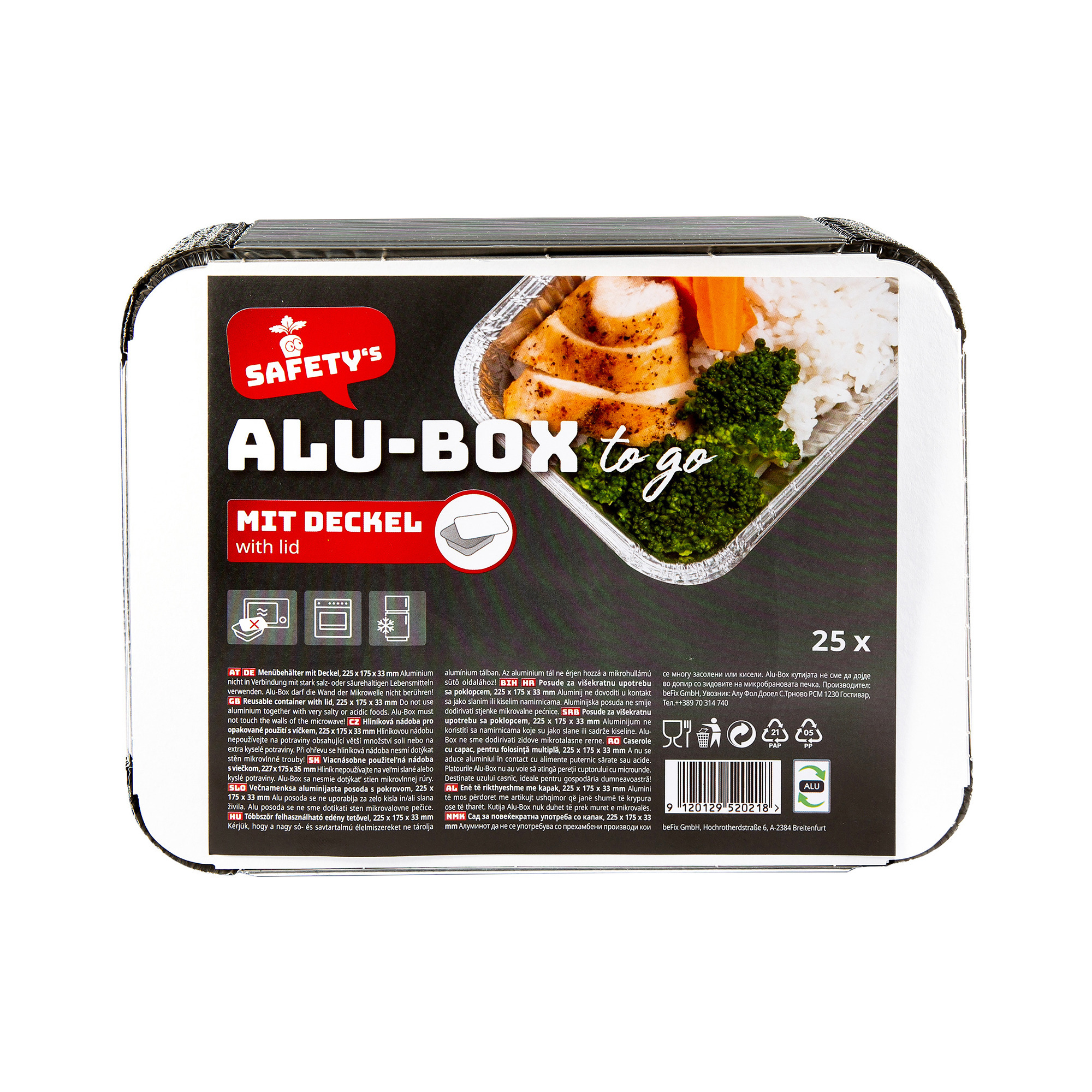 Safetys Menüschalen m.D. 1tlg. 25er
