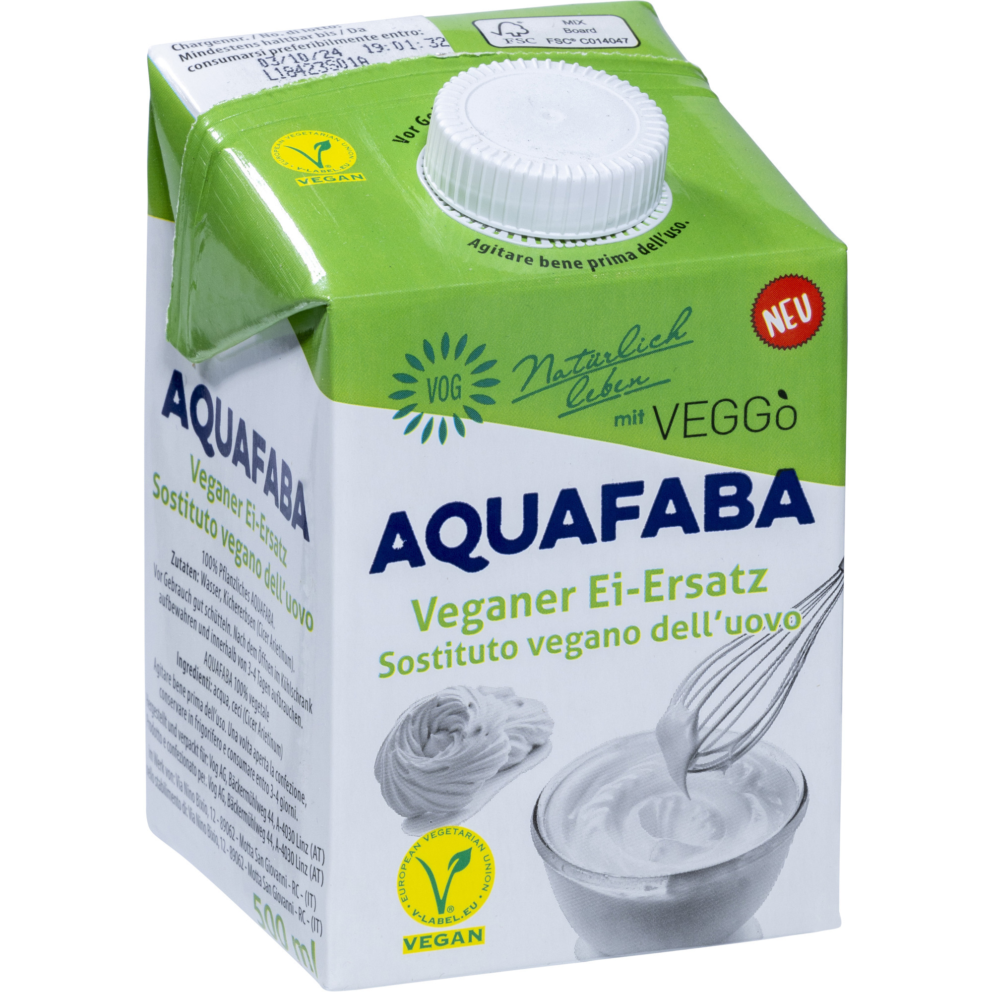 Natür.Leben Aquafaba Ei Ersa vegan 500ml