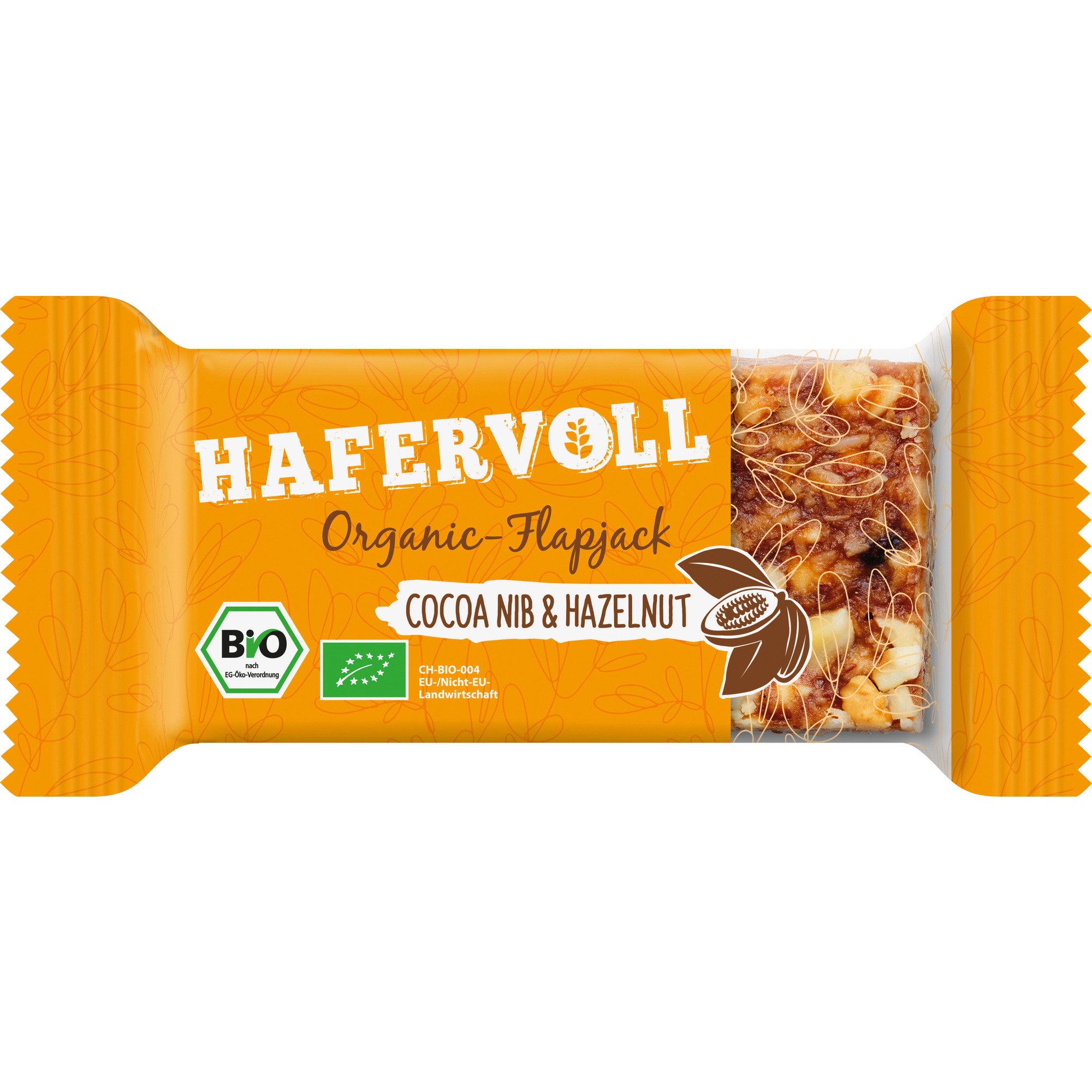 Hafervoll Bio Flapjack 60g, Kakao Haseln