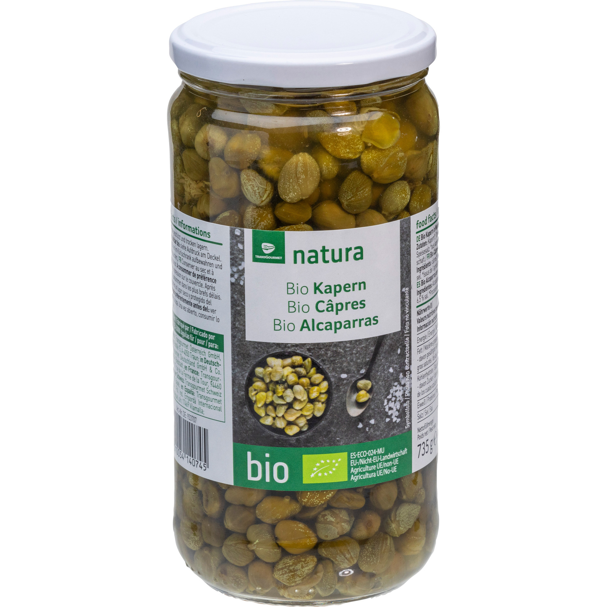 Natura Bio Kapern Capotes 735g