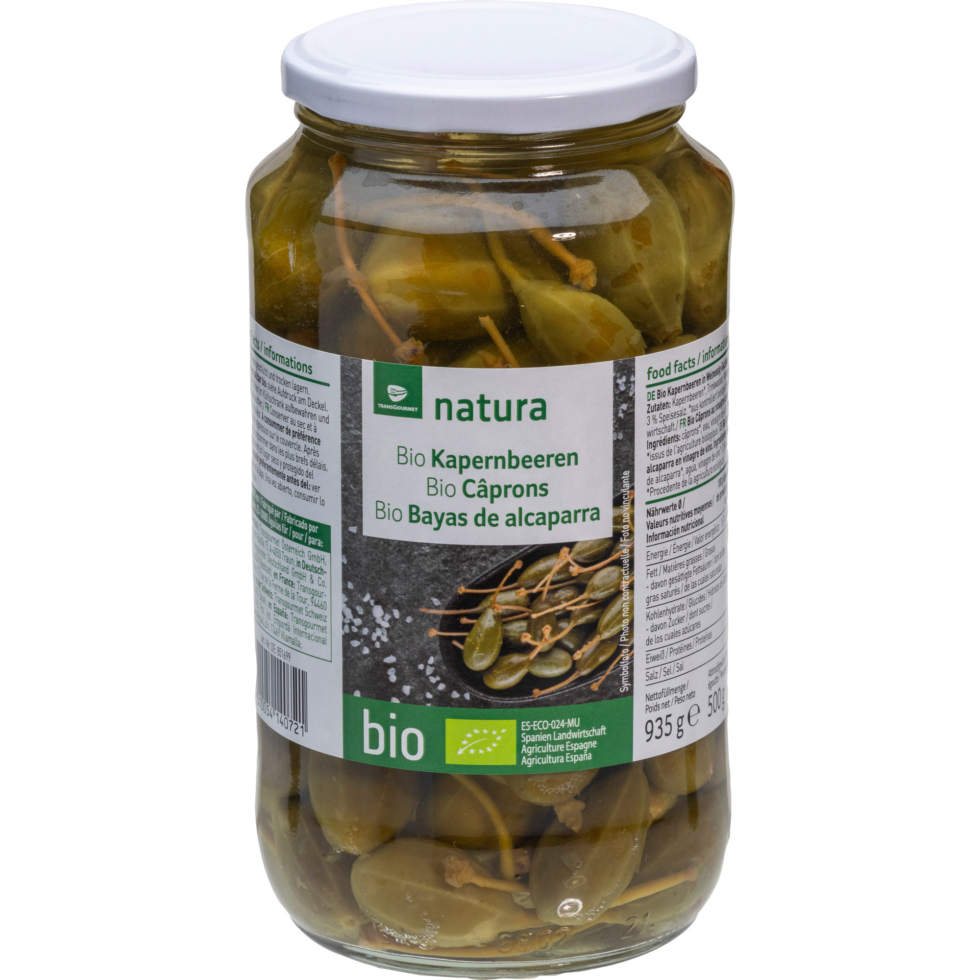 Natura Bio Kapernbeeren Medianos 935g