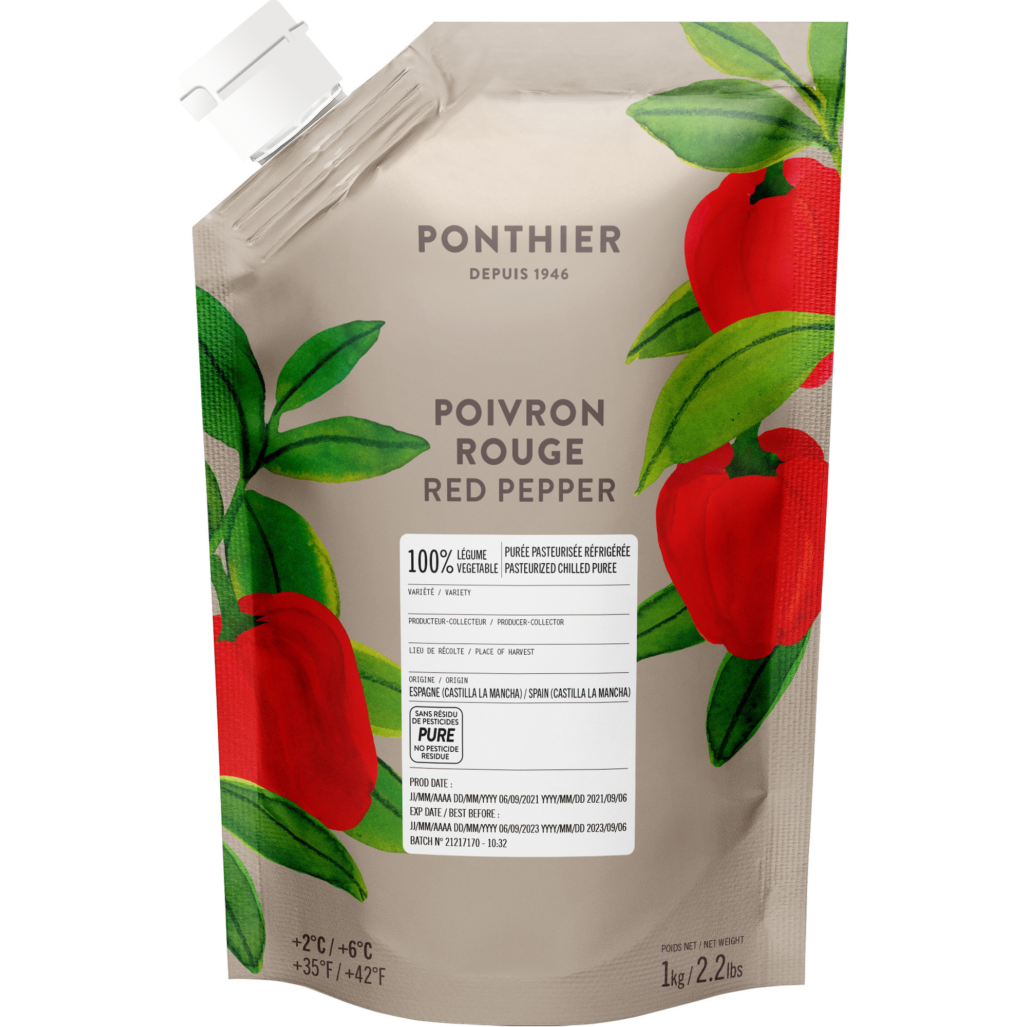 Ponthier Fruchtpüree Paprika 1kg