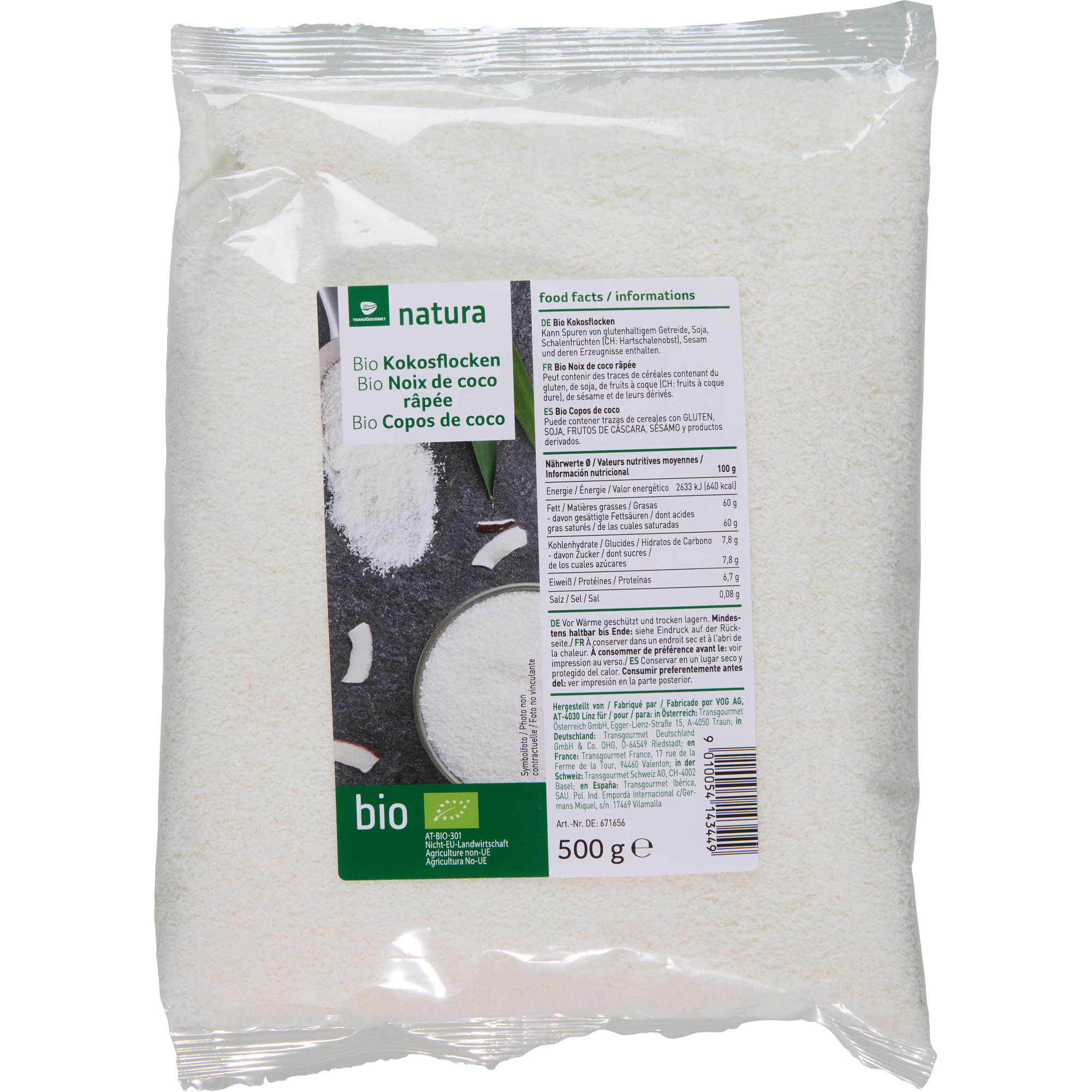 Natura Bio Kokosflocken 500g