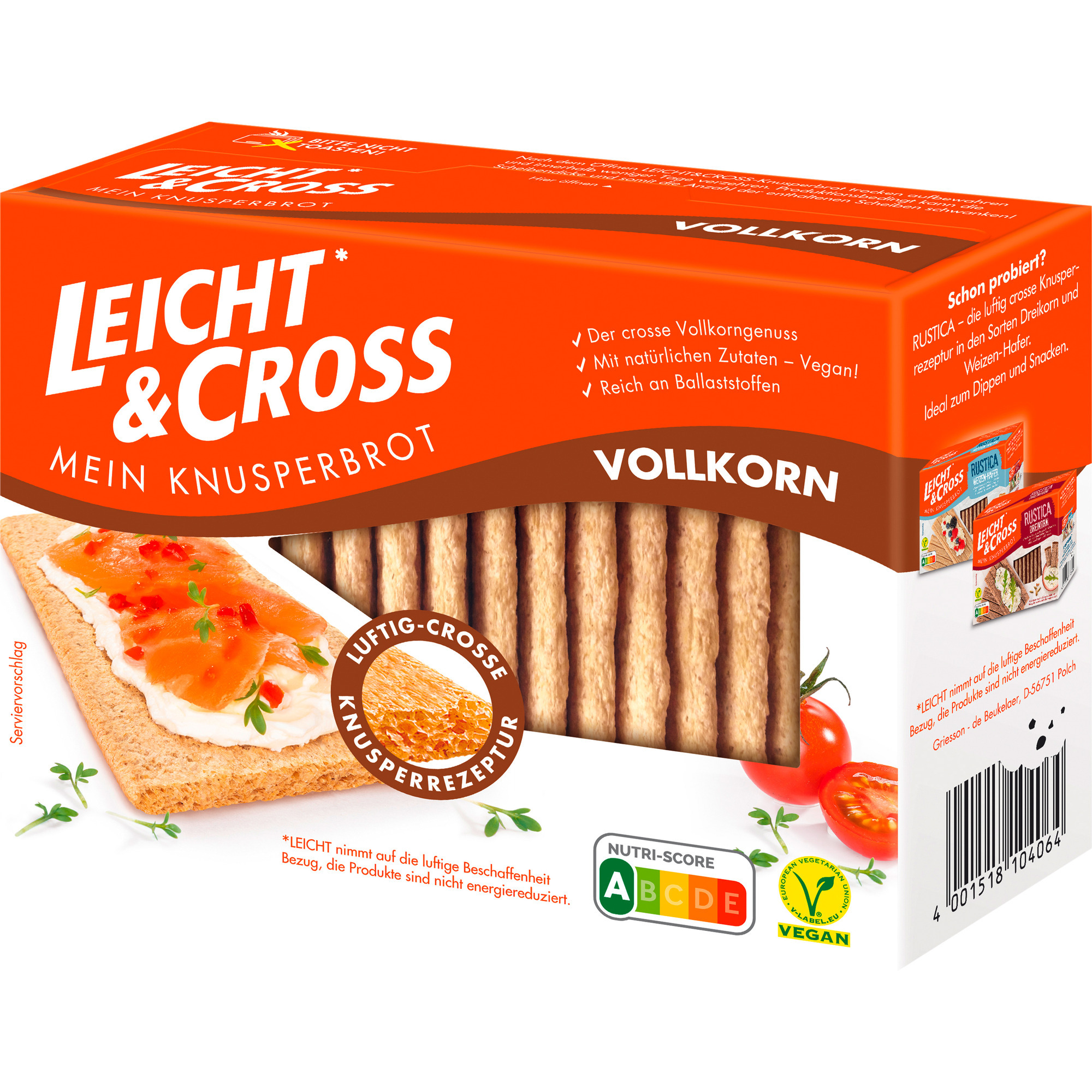 Leicht&Cross Knusperbrot Vollkorn 125g