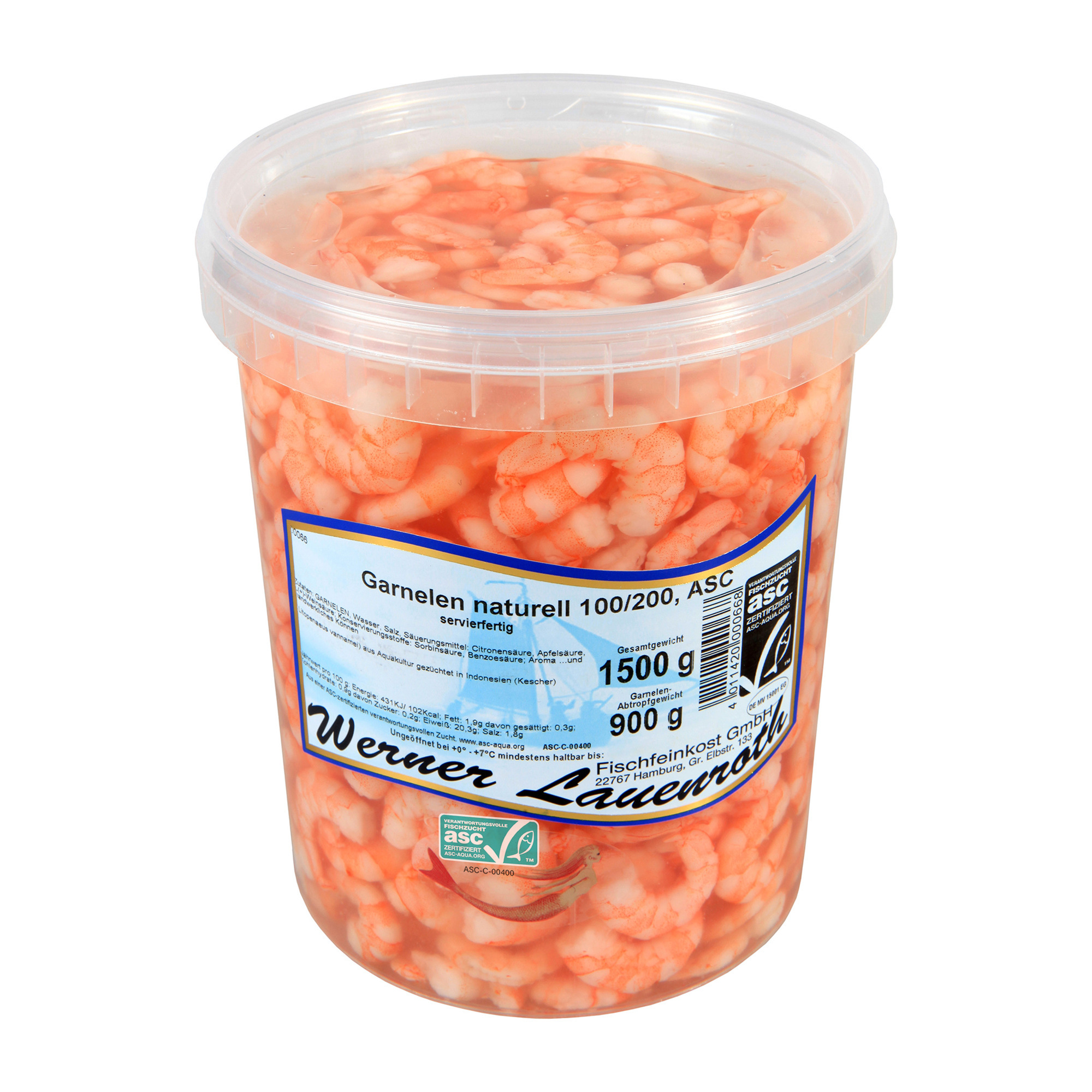 Lauenroth Garnelen naturell 900g