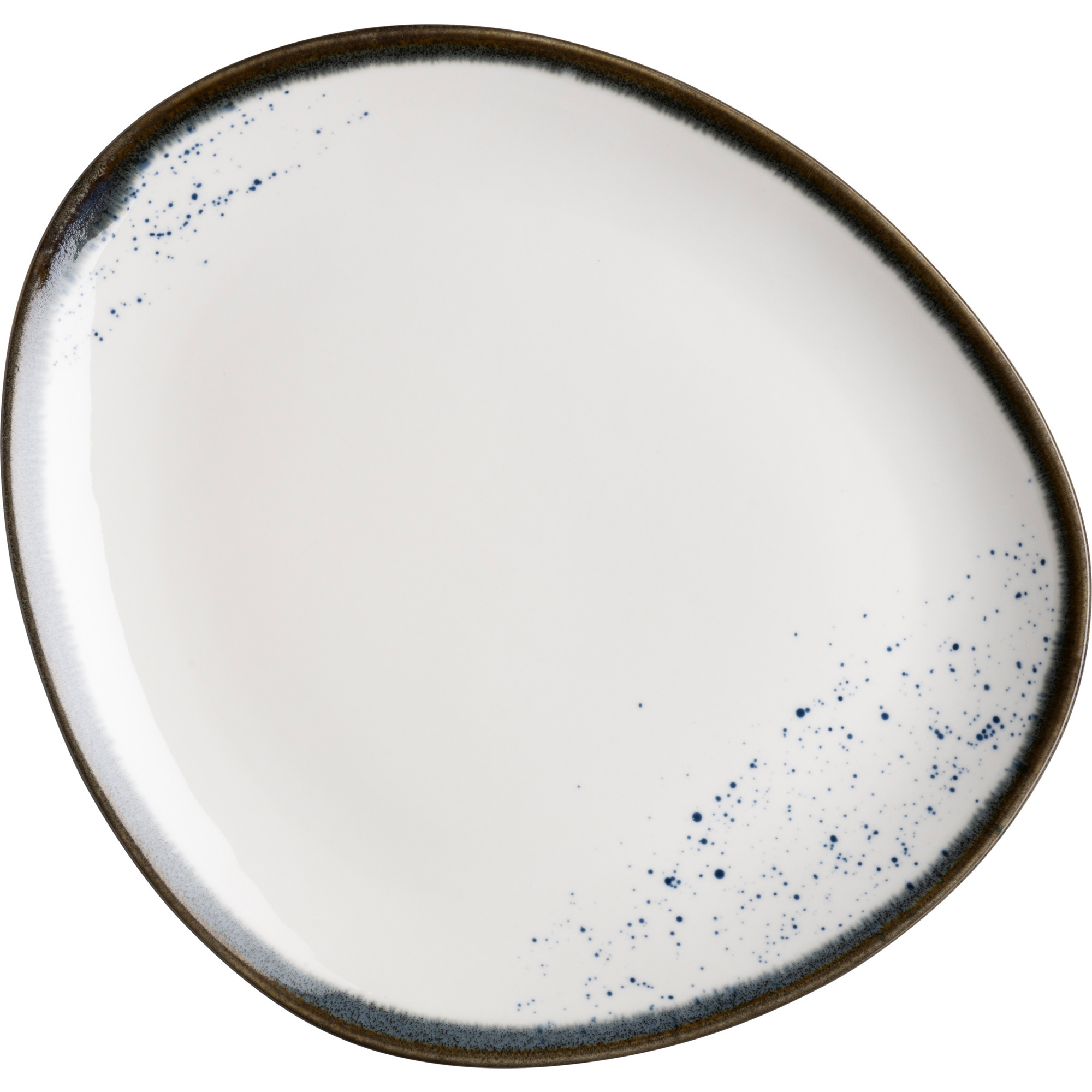Teller Pintar oval weiss blau 26x23cm