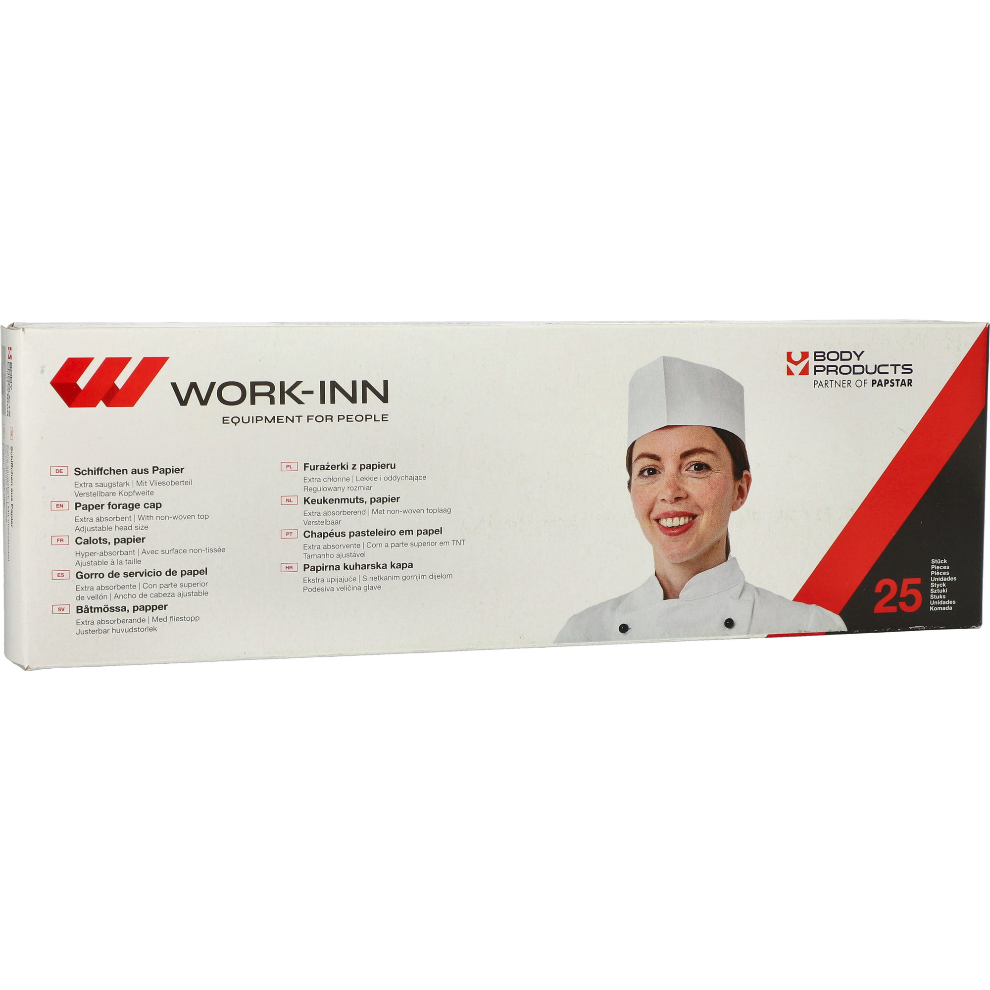 Work-Inn Papierschiffe Mütze weiss 25er