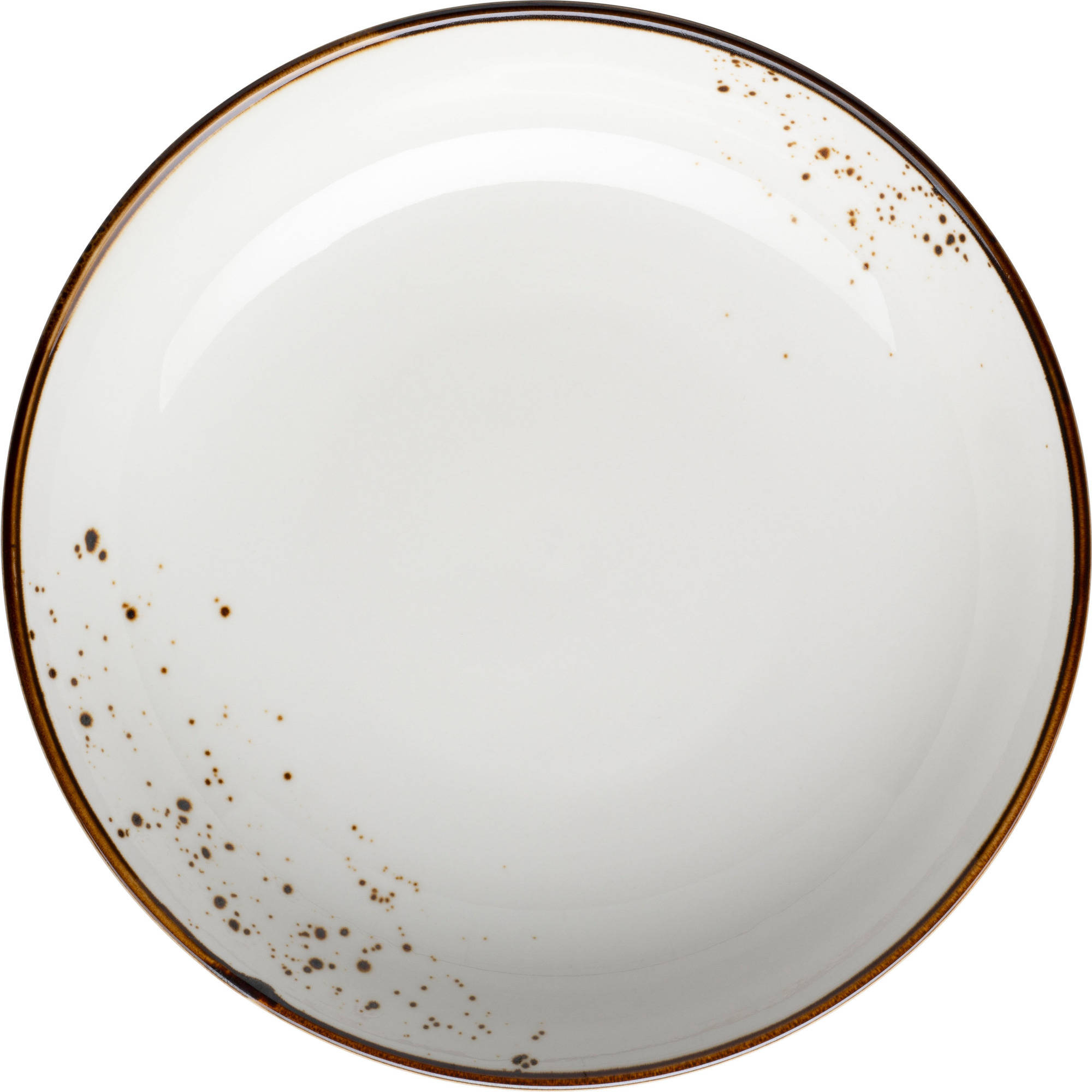 Teller Pintar tief weiss braun 21cm
