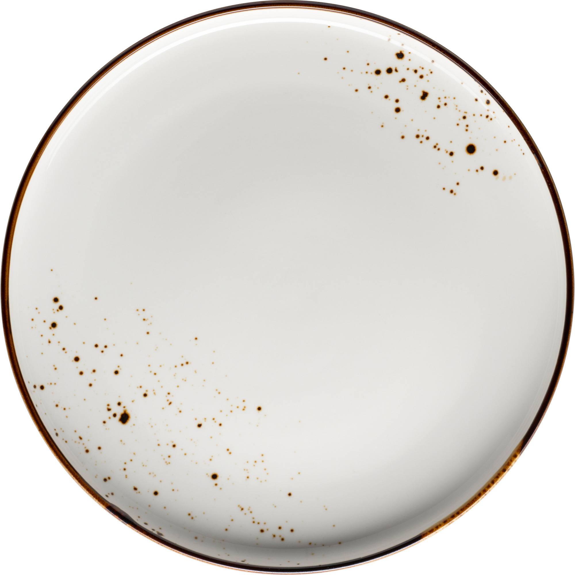 Teller Pintar flach weiss braun 27cm