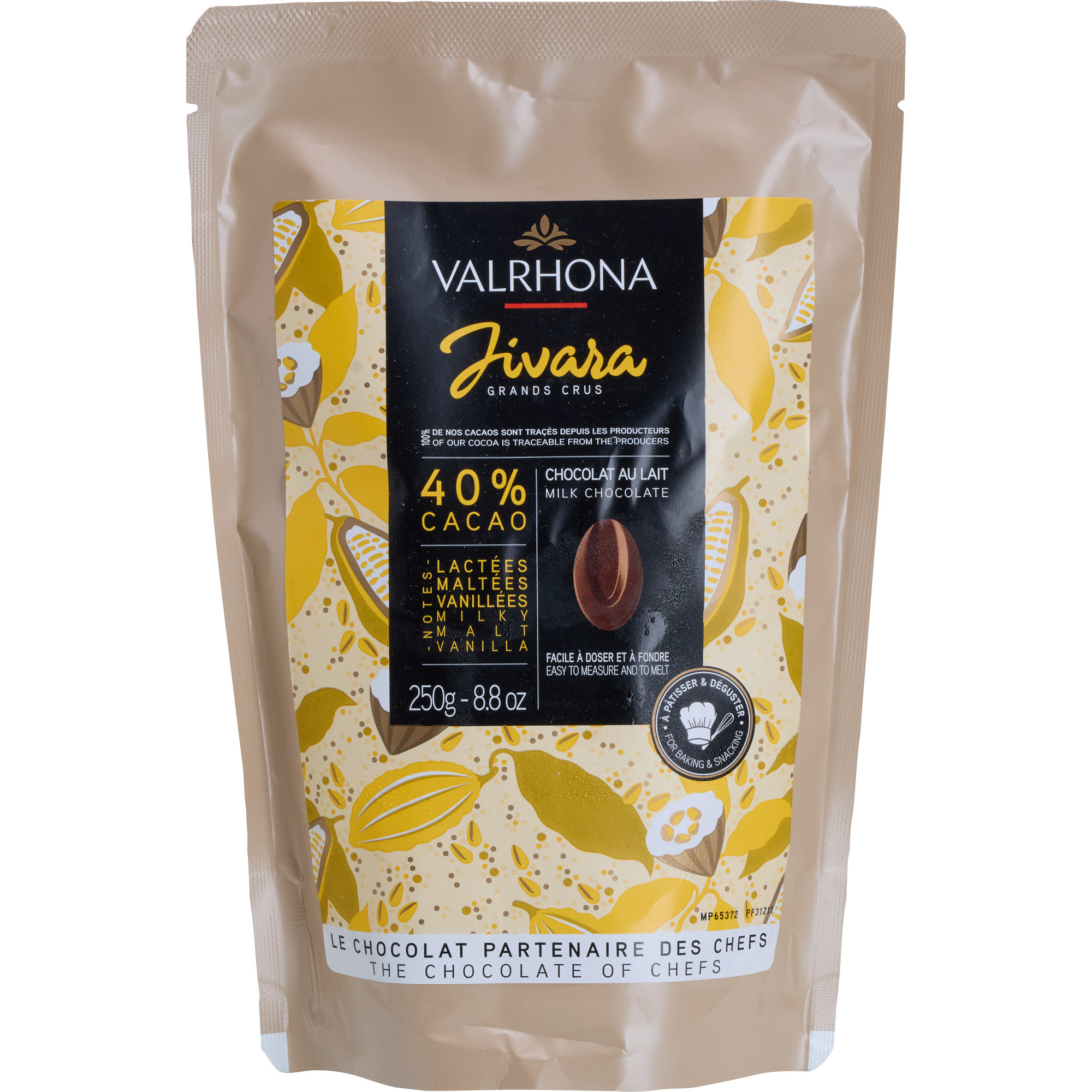 Valrh. Vollmilchkuvert. Jivara 40% 250g