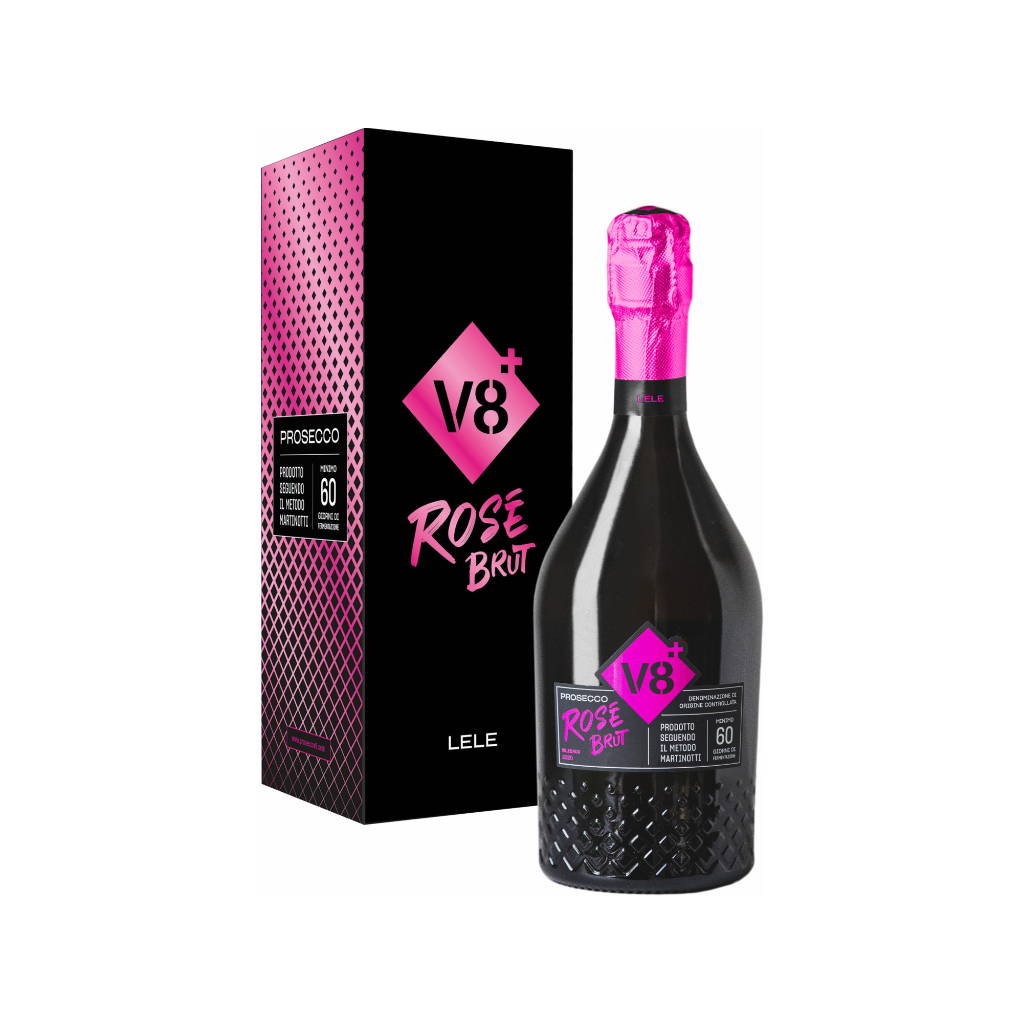 V8+ Prosecco Rose brut 1,5l im KT