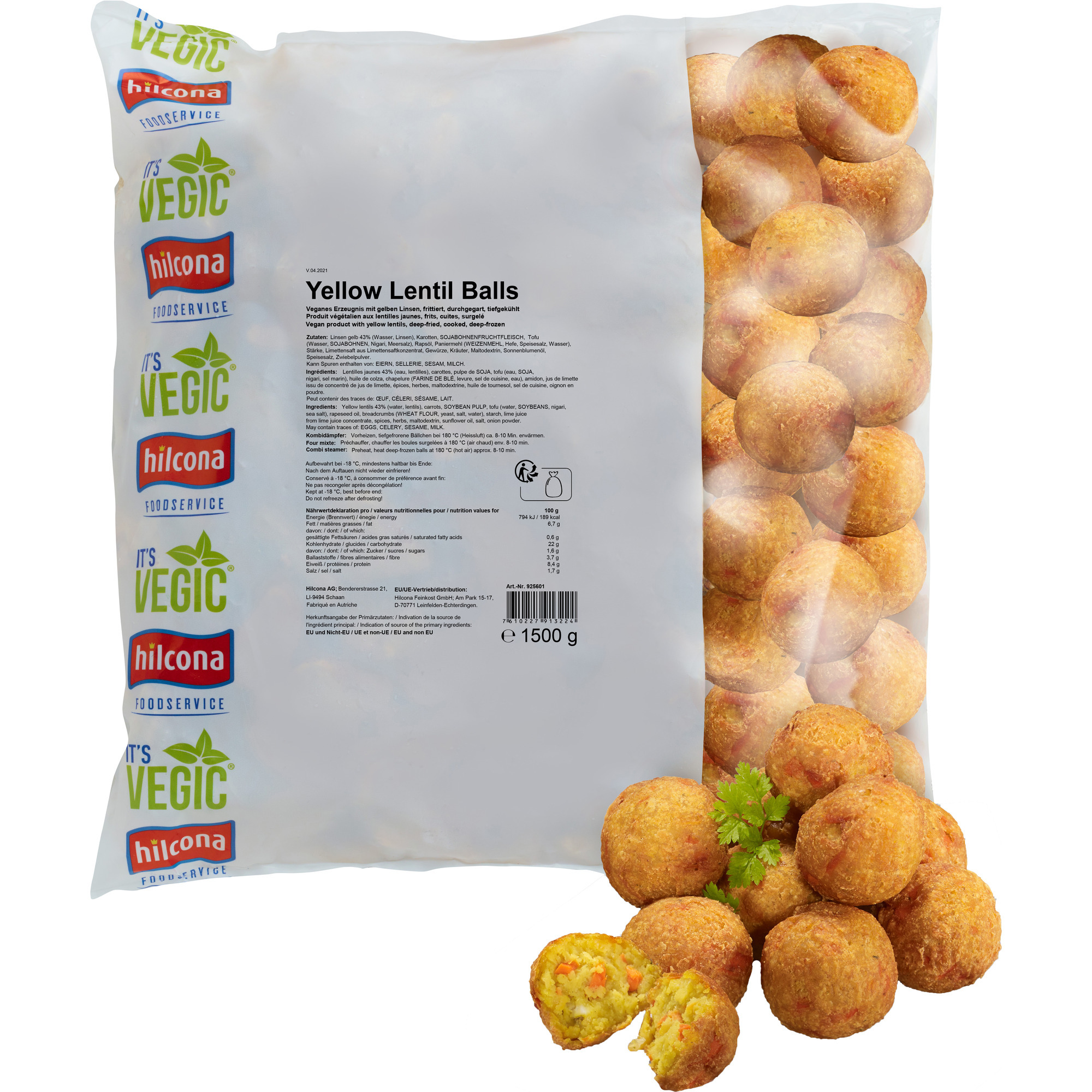 Hilcona Vegic Lentil Balls vegan TK1,5kg