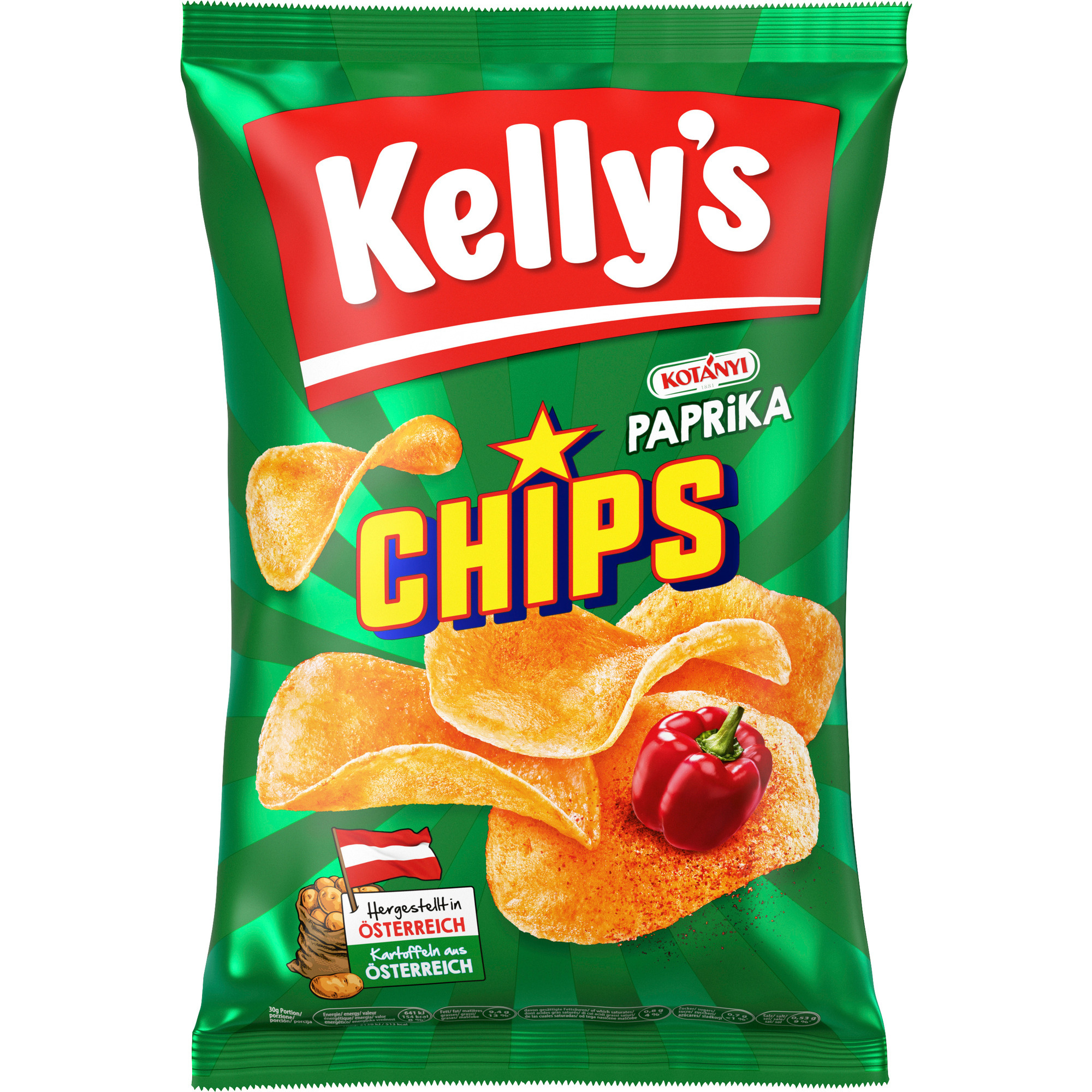 Kelly Chips 150g, Paprika