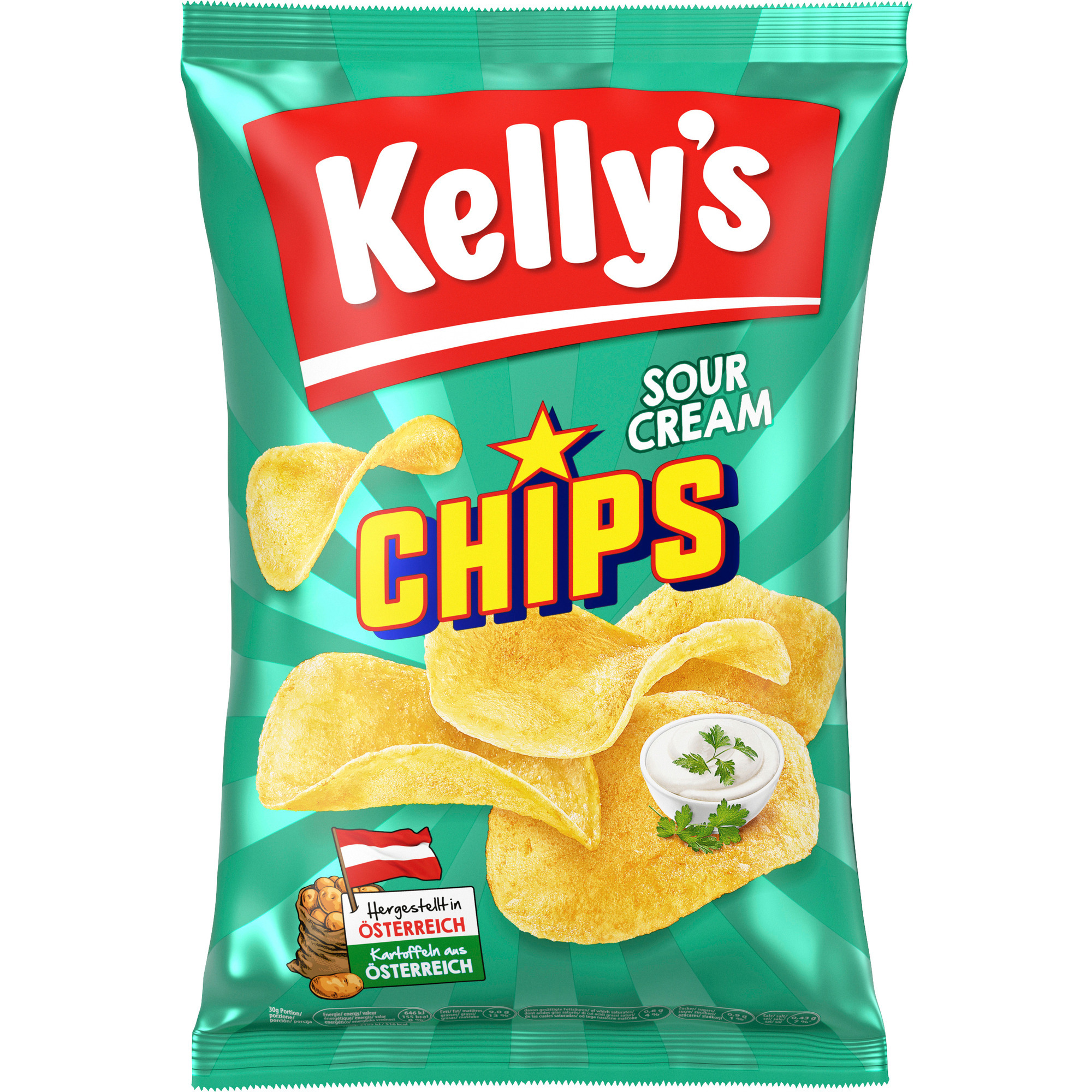 Kelly Chips 150g, Sour Cream