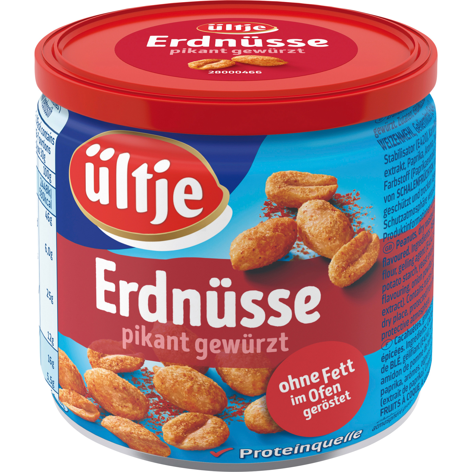 Ültje Erdnüsse pikant ohne Fett 180g