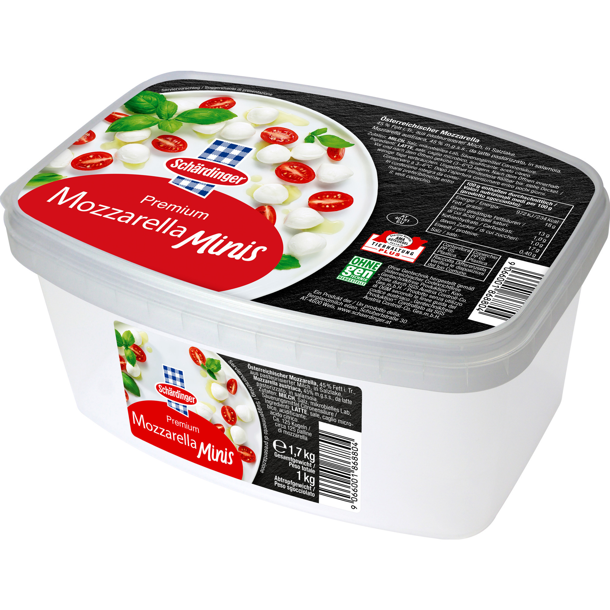 Schärd. Mozzarella Minis 45% 1kg
