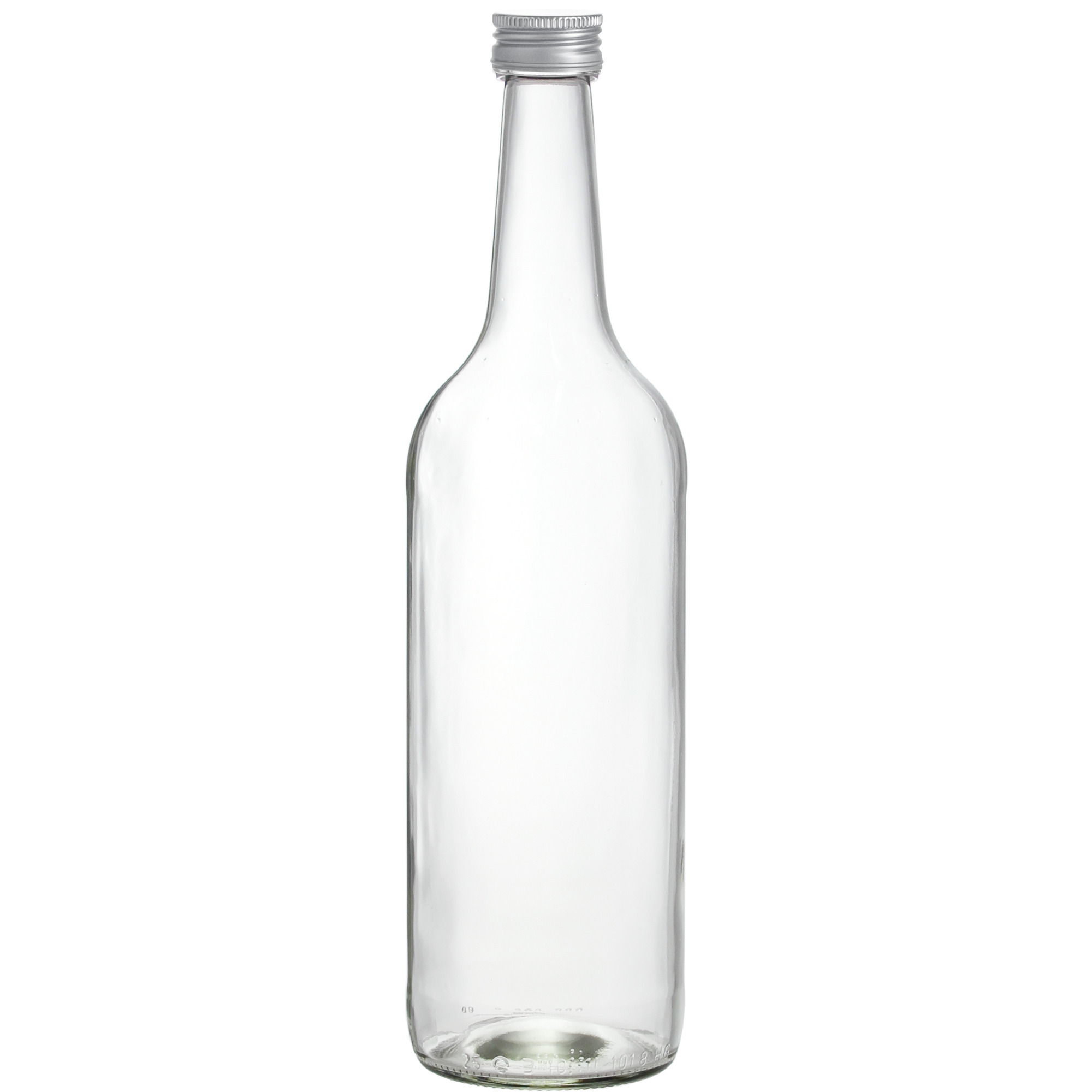 Einkochflasche 1 l  gerade m. Verschluss