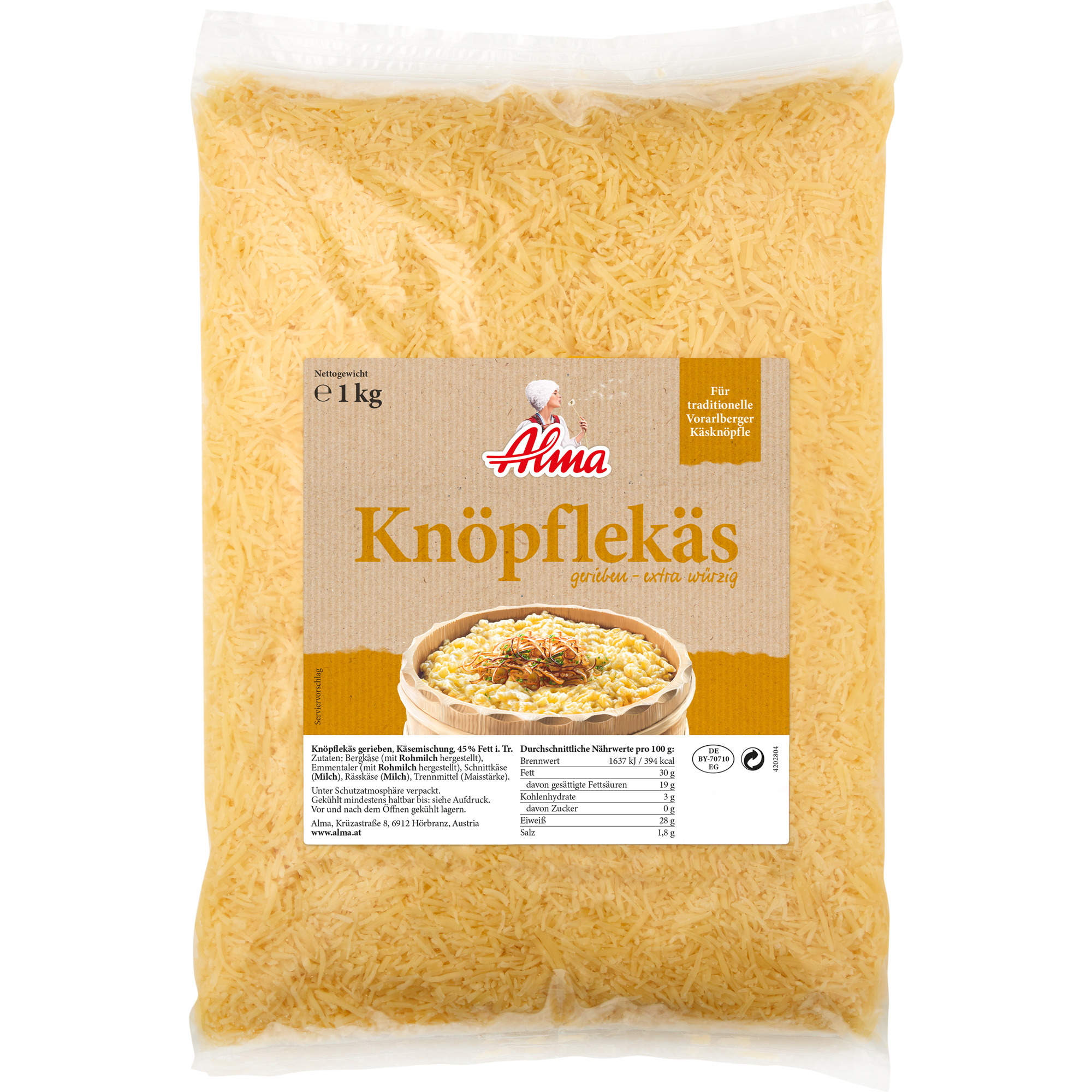 Alma Knöpflekäse 45% FIT 1kg