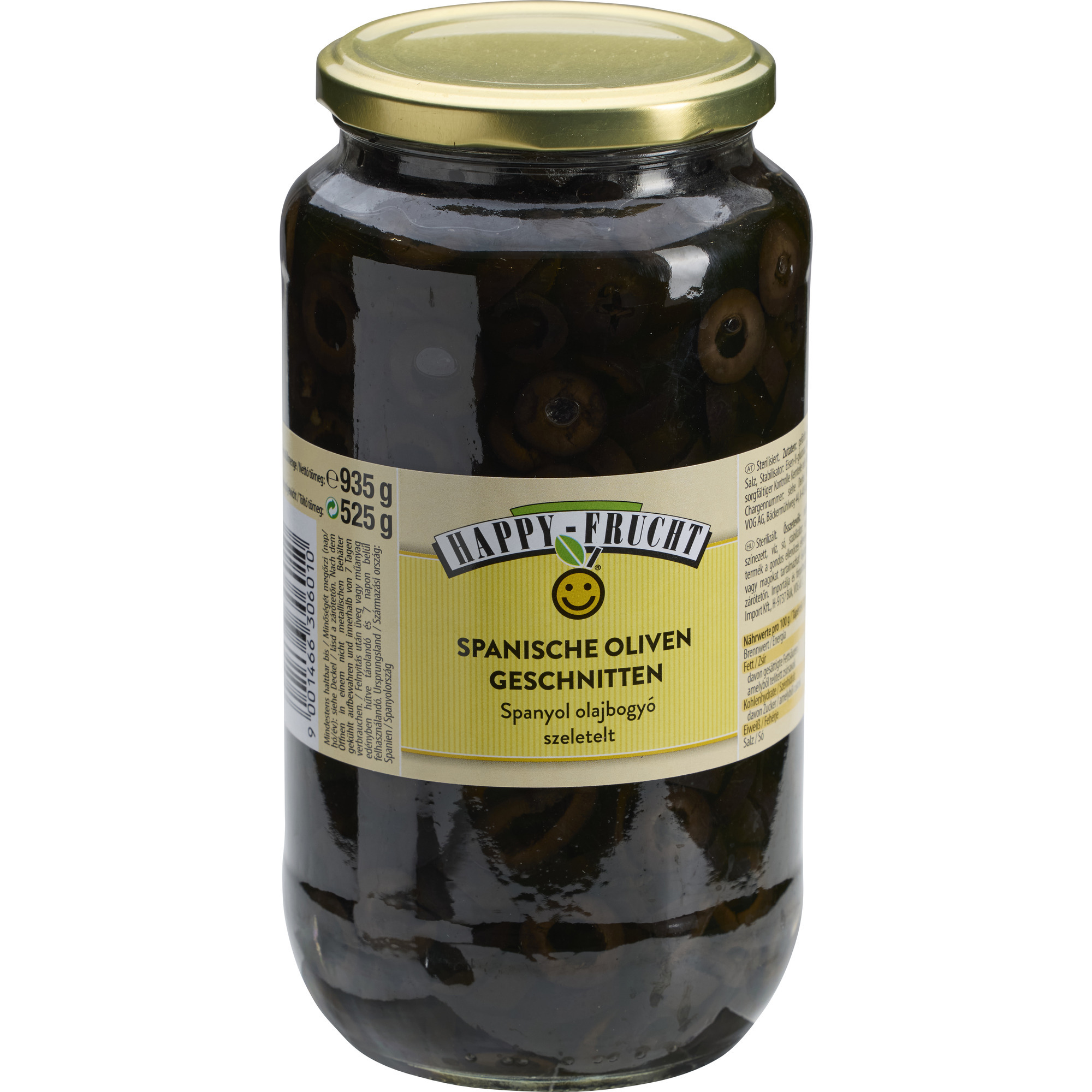 Happy Frucht Oliven schwarz geschn. 935g