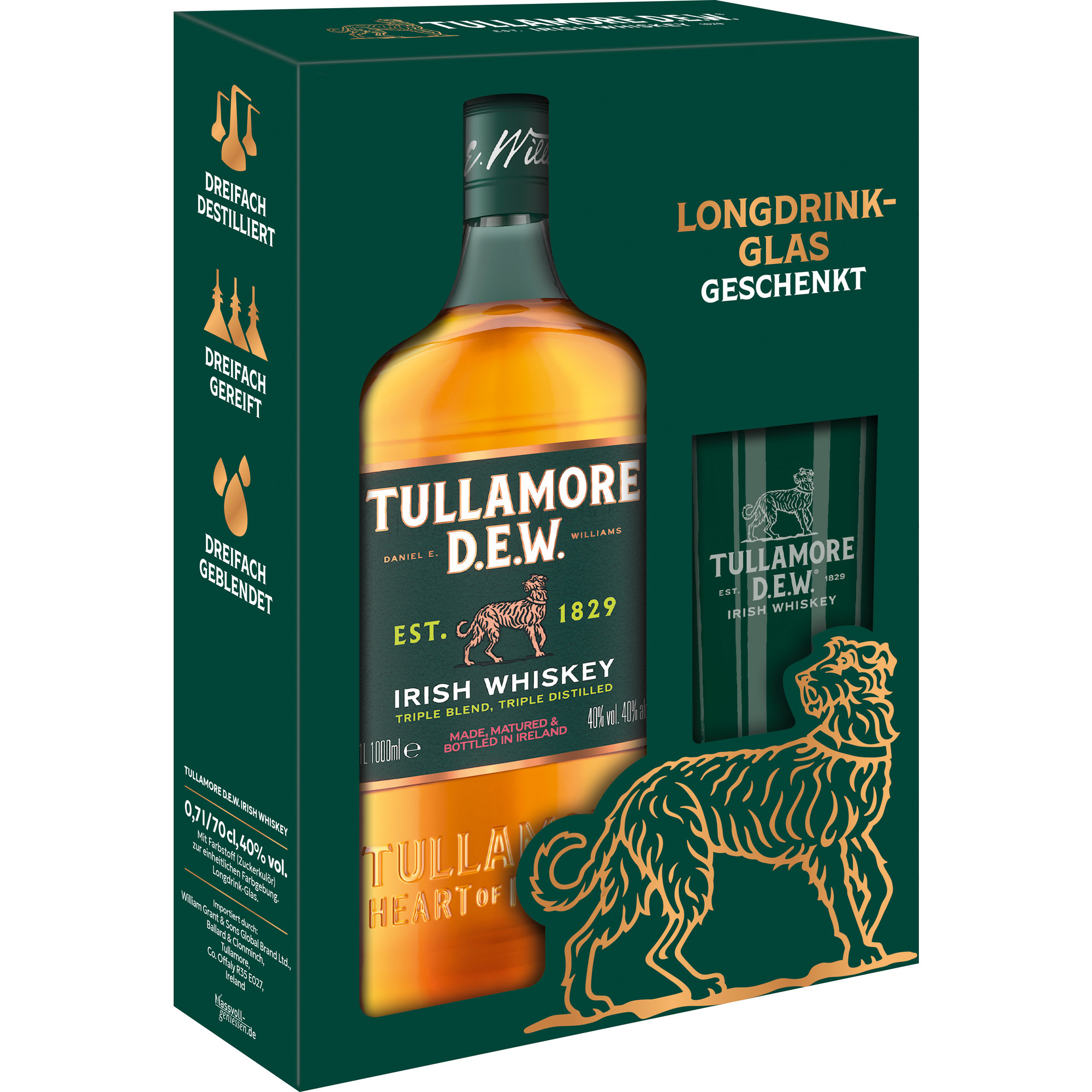 Tullamore Dew GK + Highball Glas 0,7l