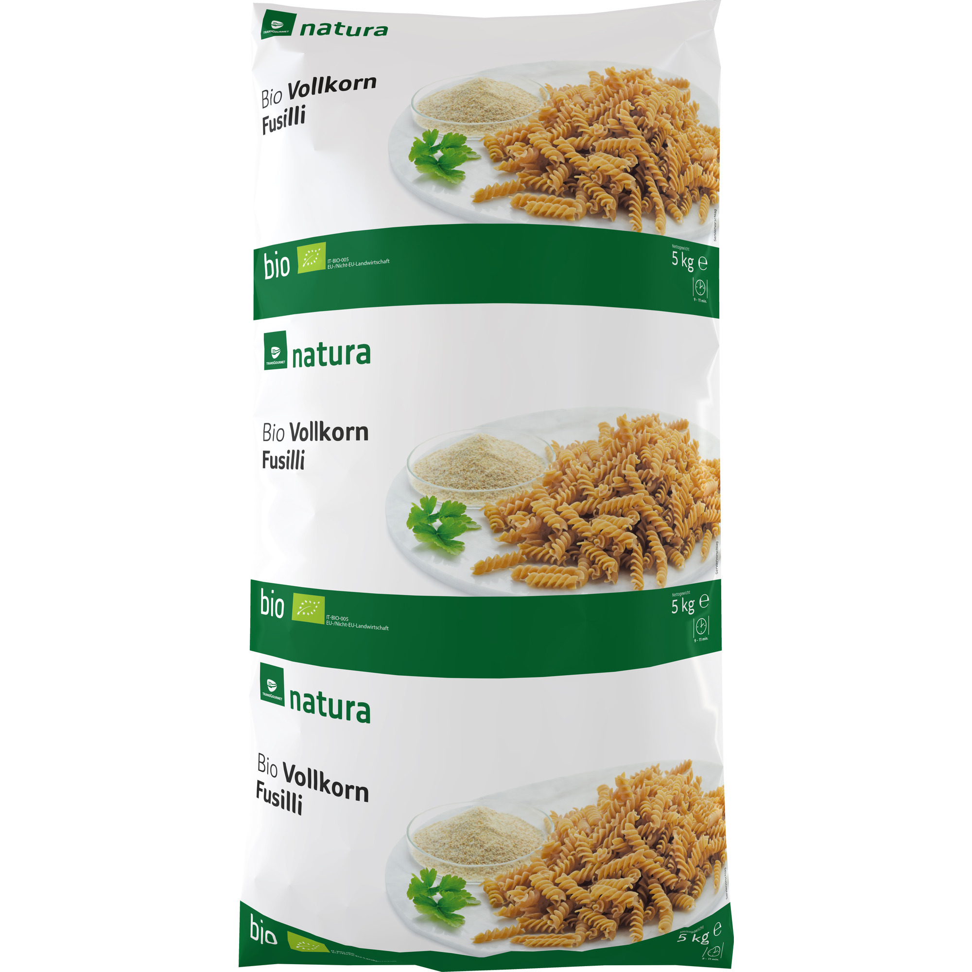 Natura Bio Vollkorn Teigw.5kg, Fusilli