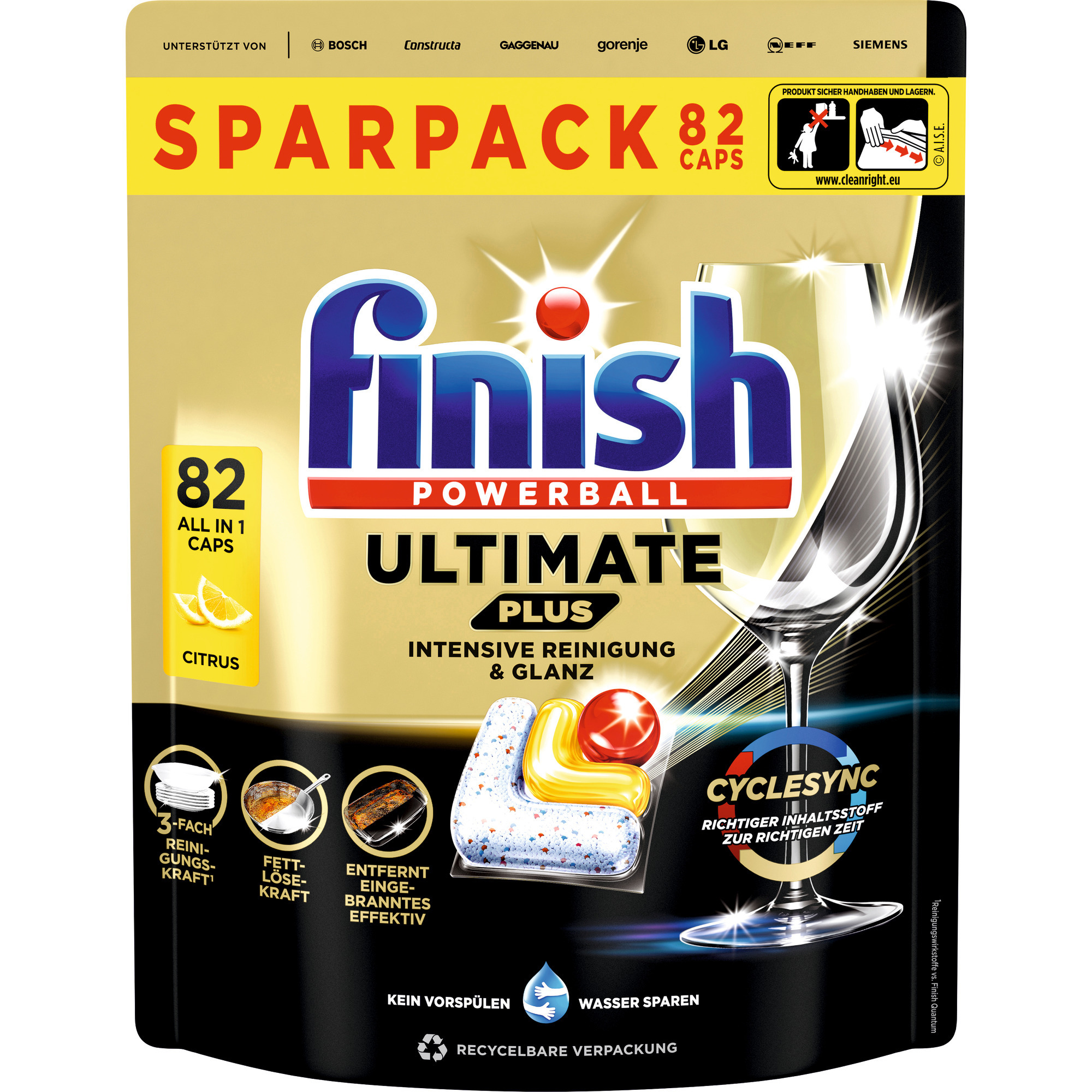 Finish Ultimate Plus Citrus Tabs 82er