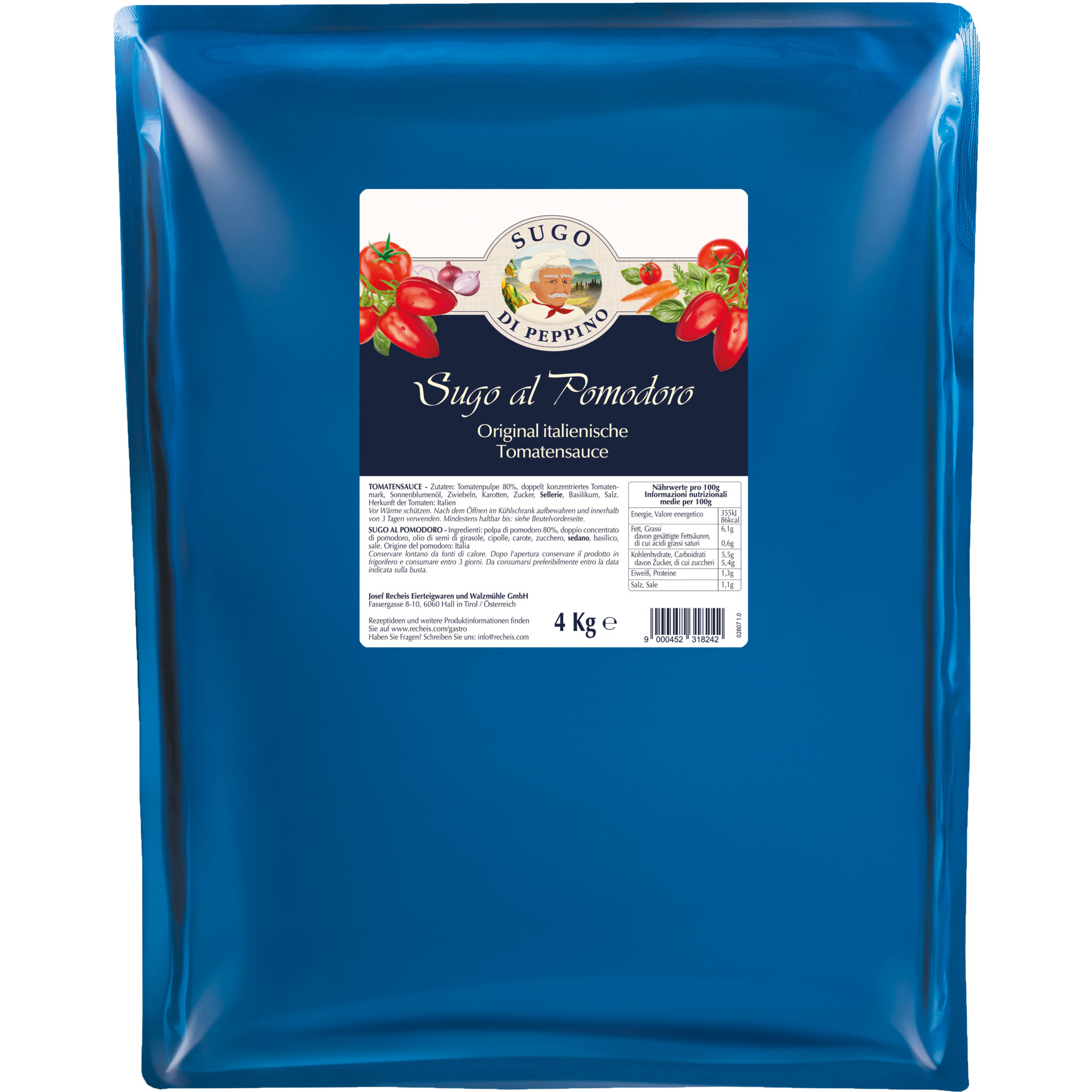 Sugo di Peppino al Pomodoro 4kg