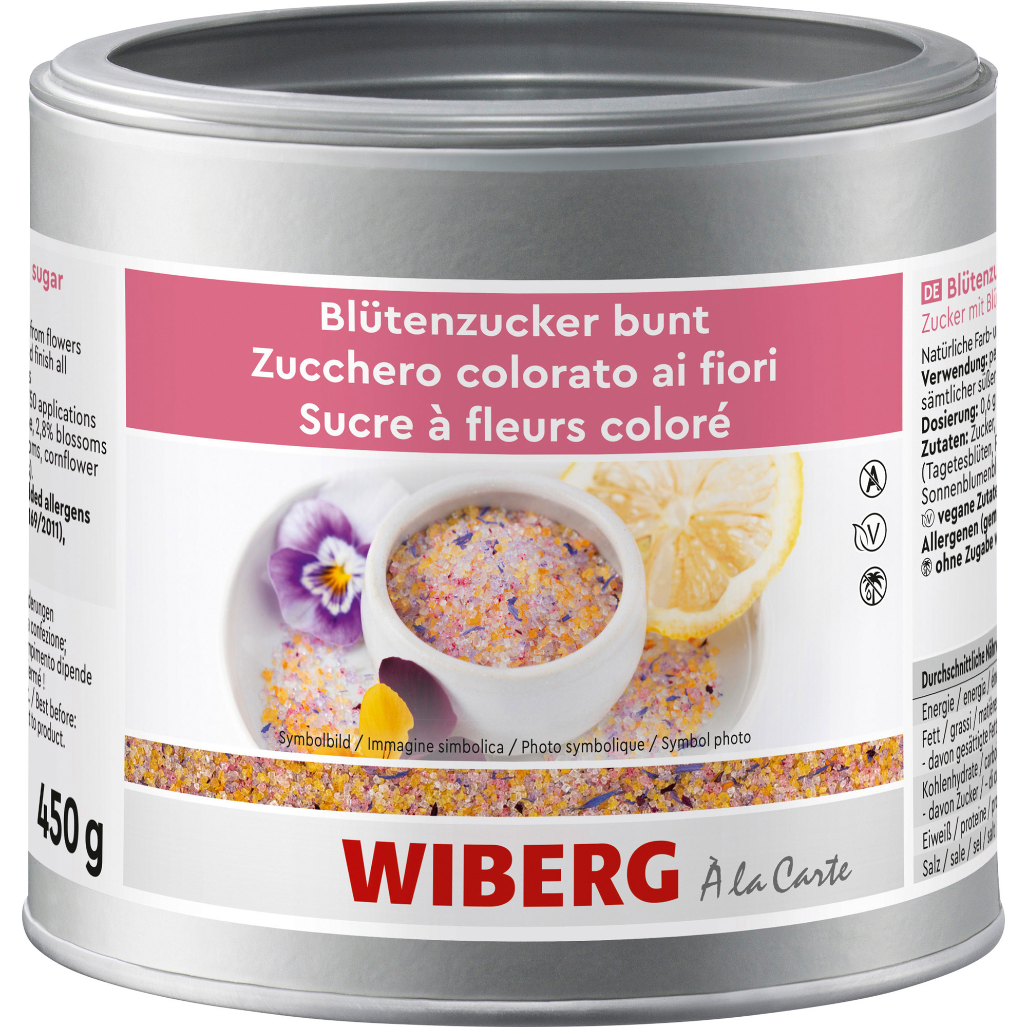 Wiberg Blütenzucker bunt 470ml