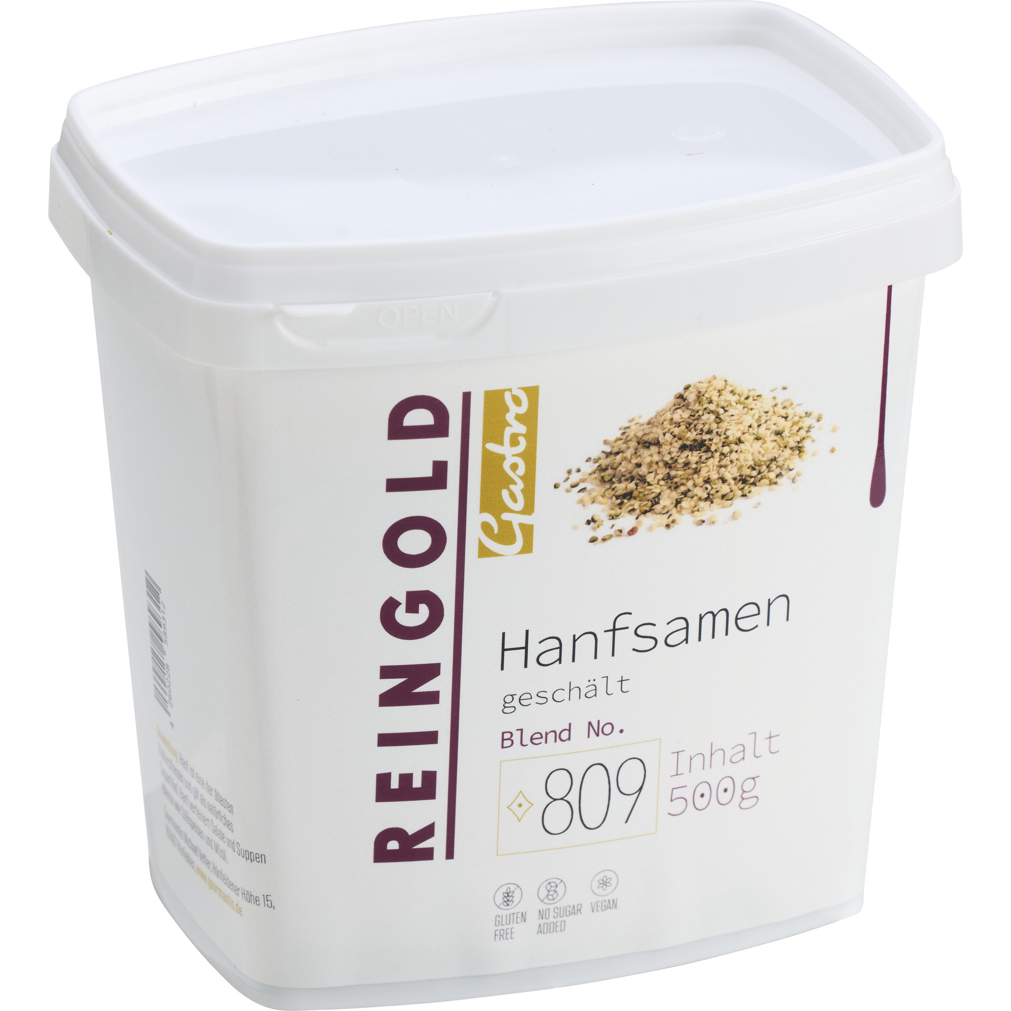 Hanfsamen, geschält, 500g REINGOLD