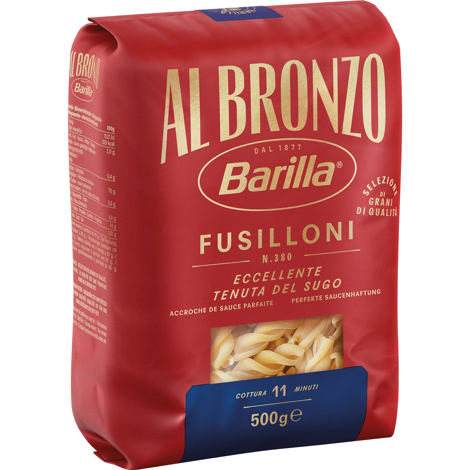 Barilla Pasta Al Bronzo 500g, Fusilloni