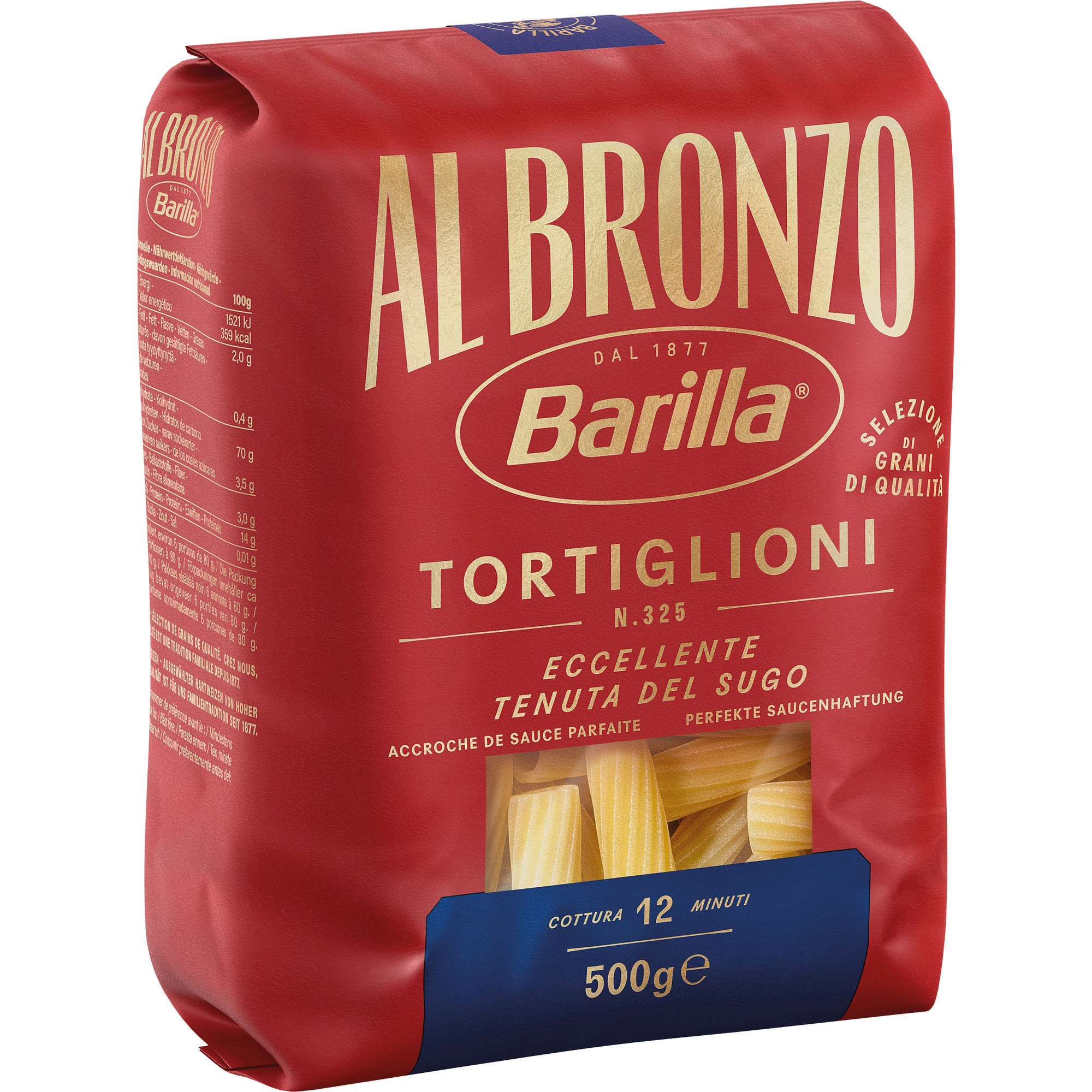 Barilla Pasta Al Bronzo 500g,Tortiglioni