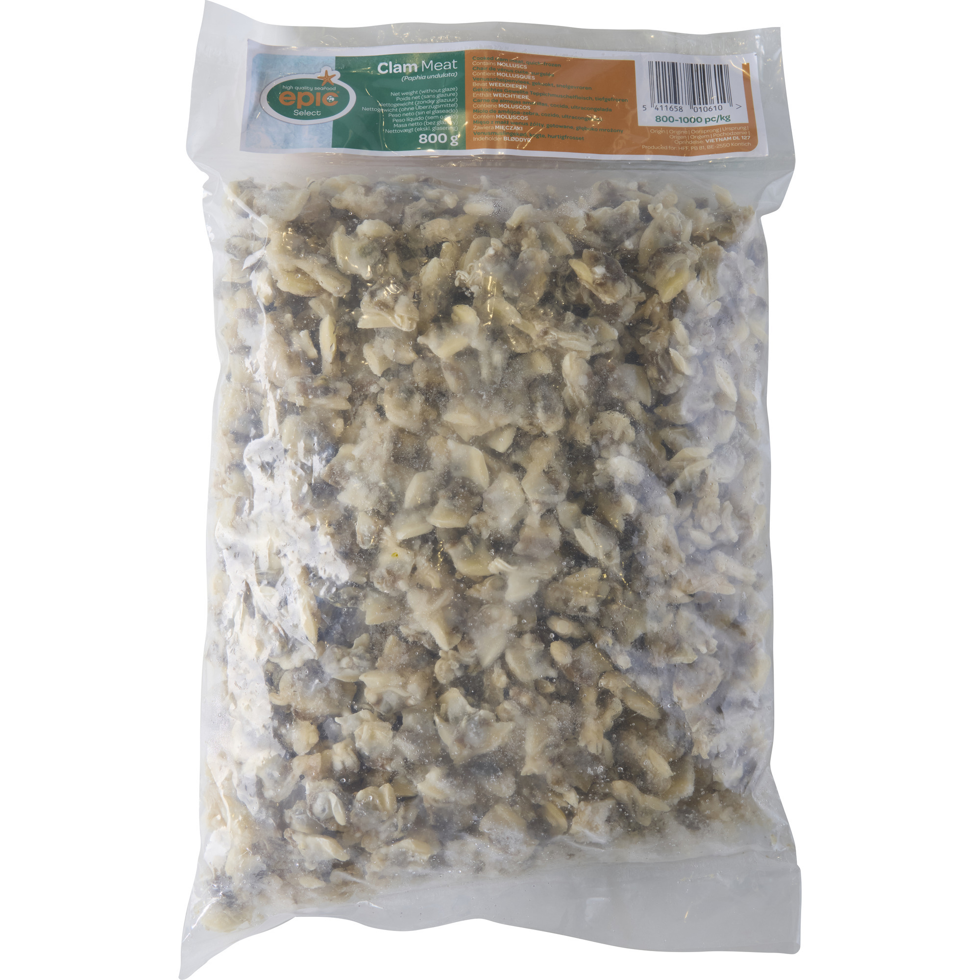 Teppichmuschelfleisch gekocht TK 800g