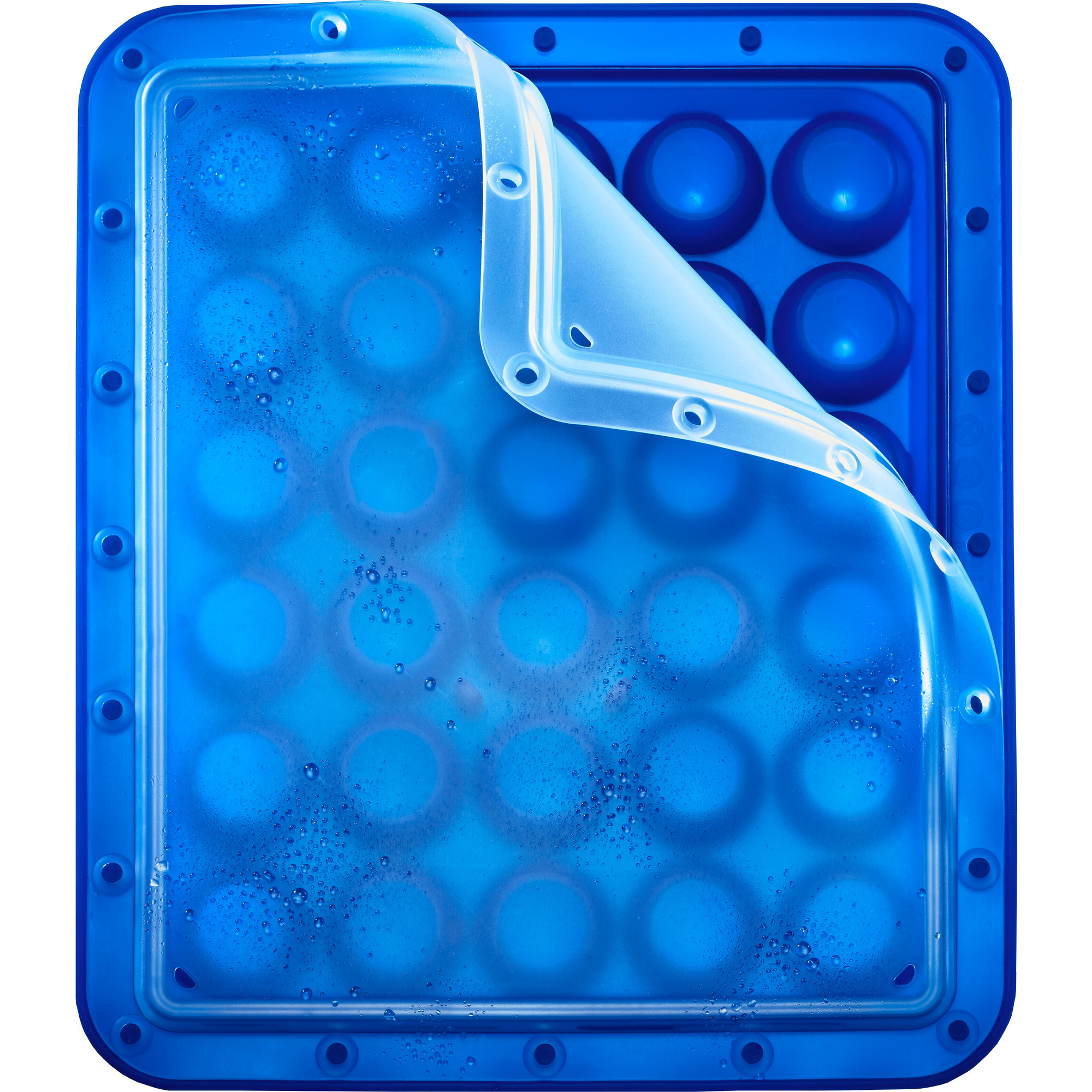 Eiswürfelform Kugel blau transp. 3cm