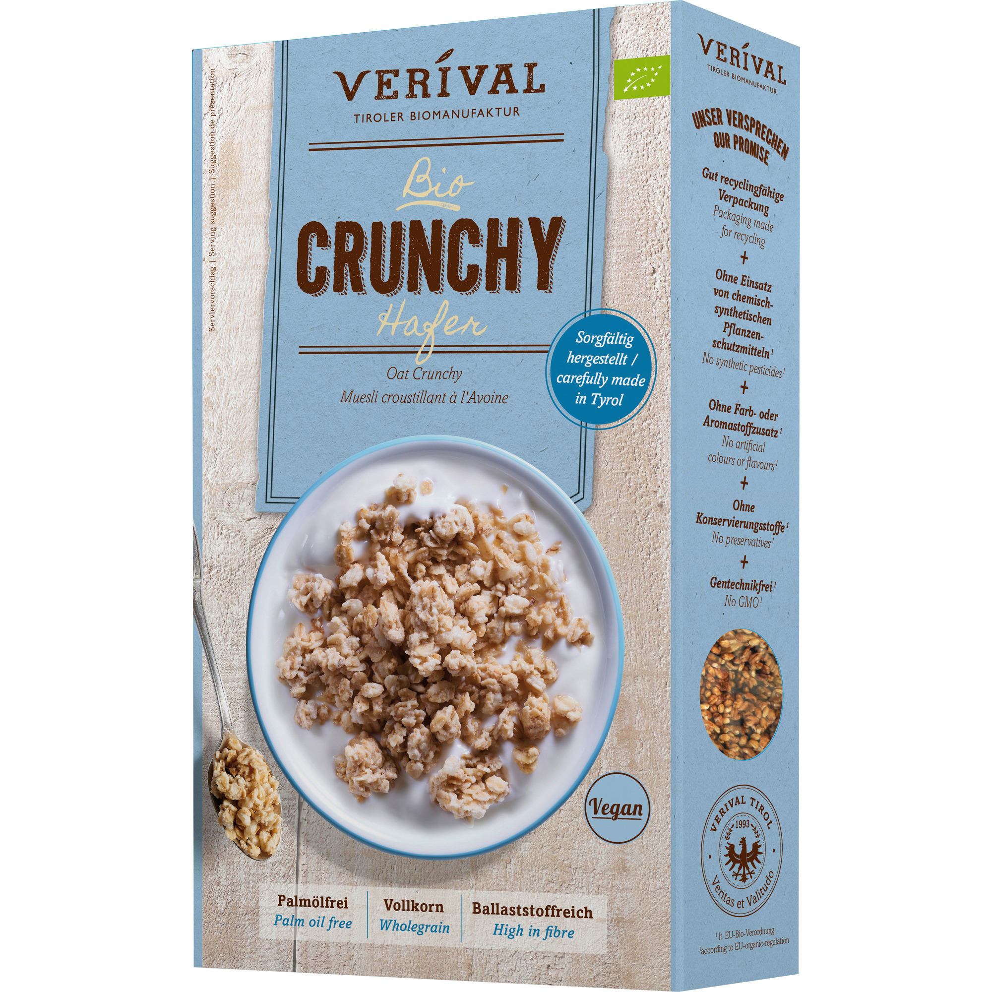Verival Bio Granola 375g, Hafer Crun