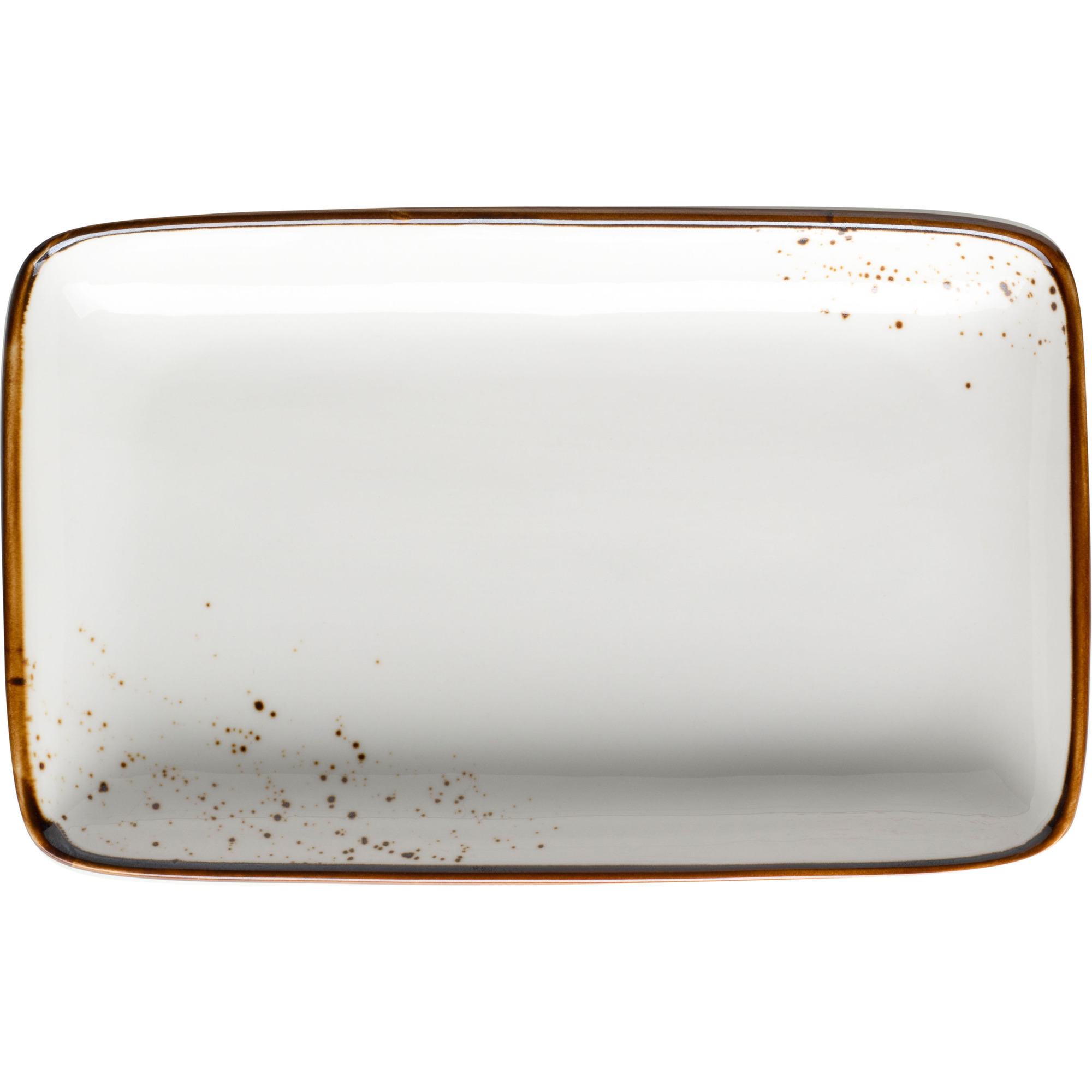 Platte Pintar weiss braun 21x13x3cm