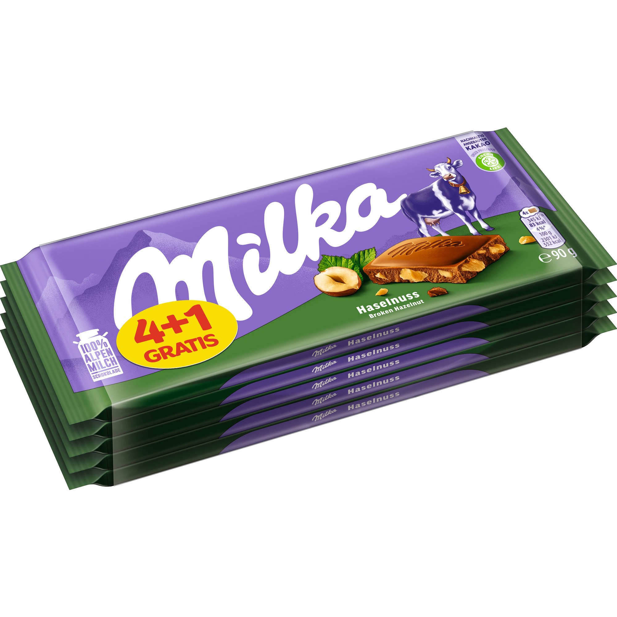 Milka Schoko 5x90g, Haselnuss
