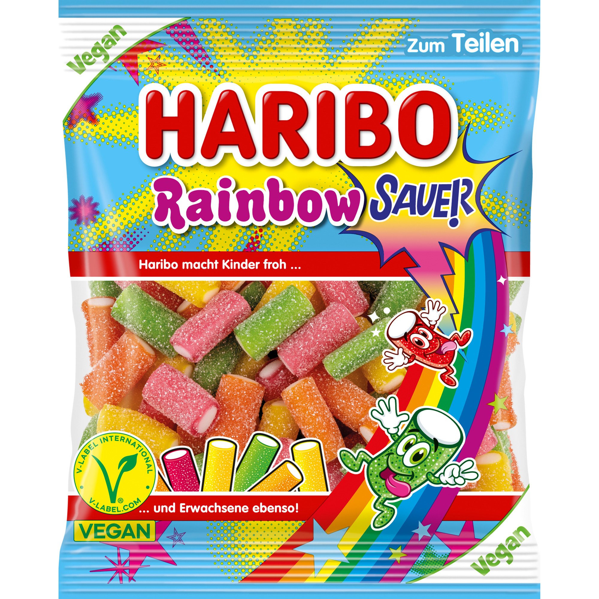 Haribo Beutel 160g, Rainbow sauer