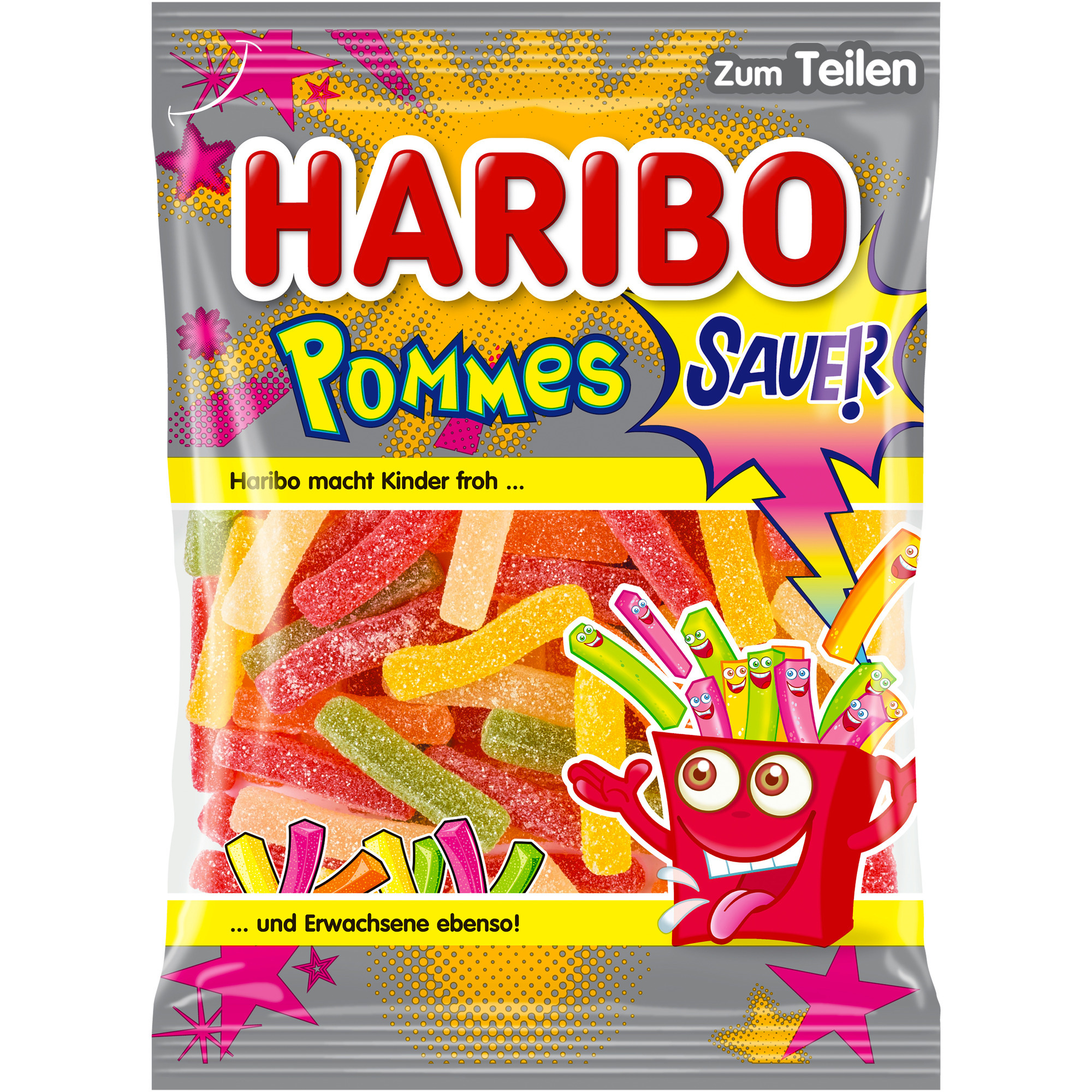 Haribo Beutel 175g, Saure Pommes