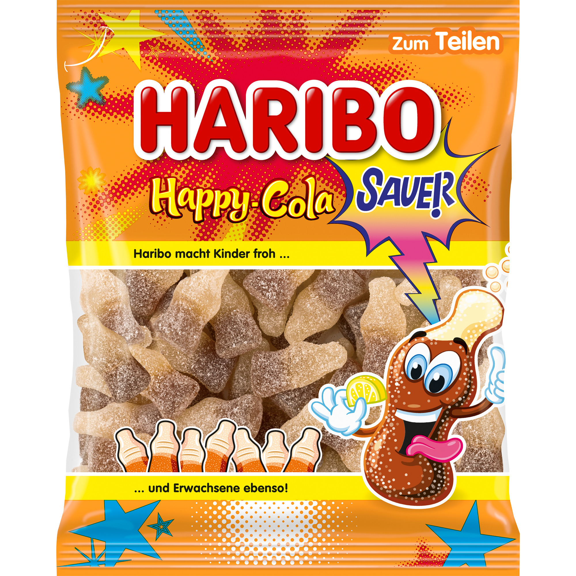 Haribo Beutel 175g, Happy Cola Sauer